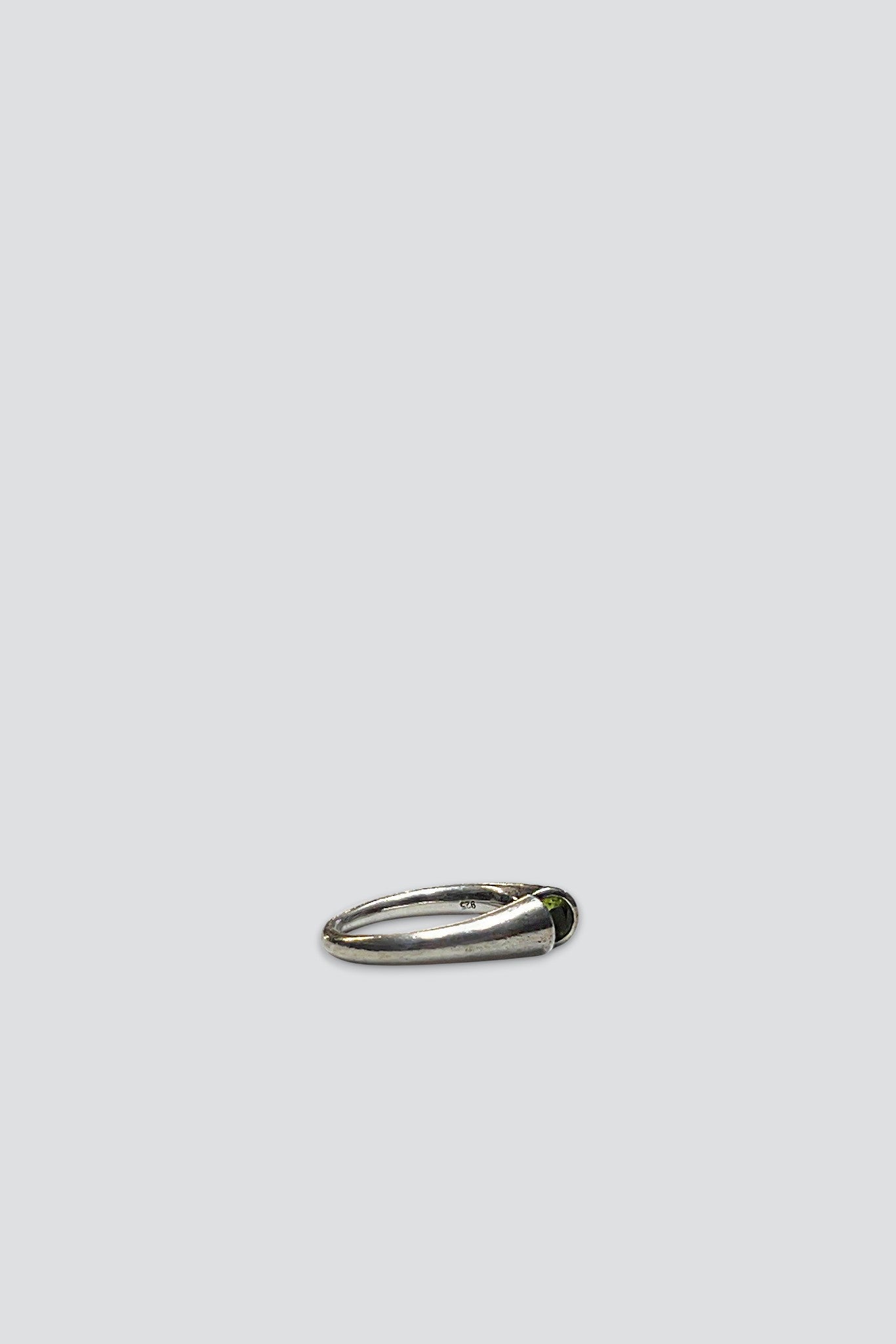Sterling Silver Peridot Double Ring