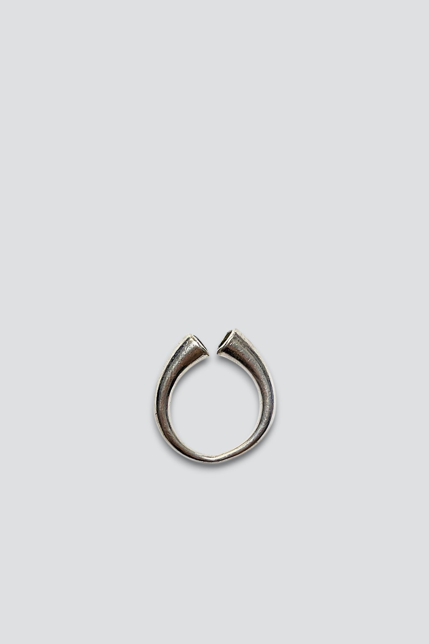 Sterling Silver Peridot Double Ring