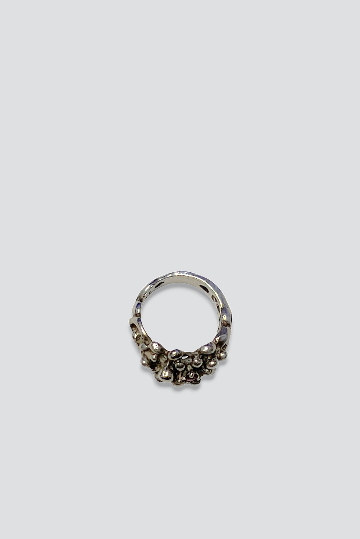 Sterling Silver Garnet Brut Ring