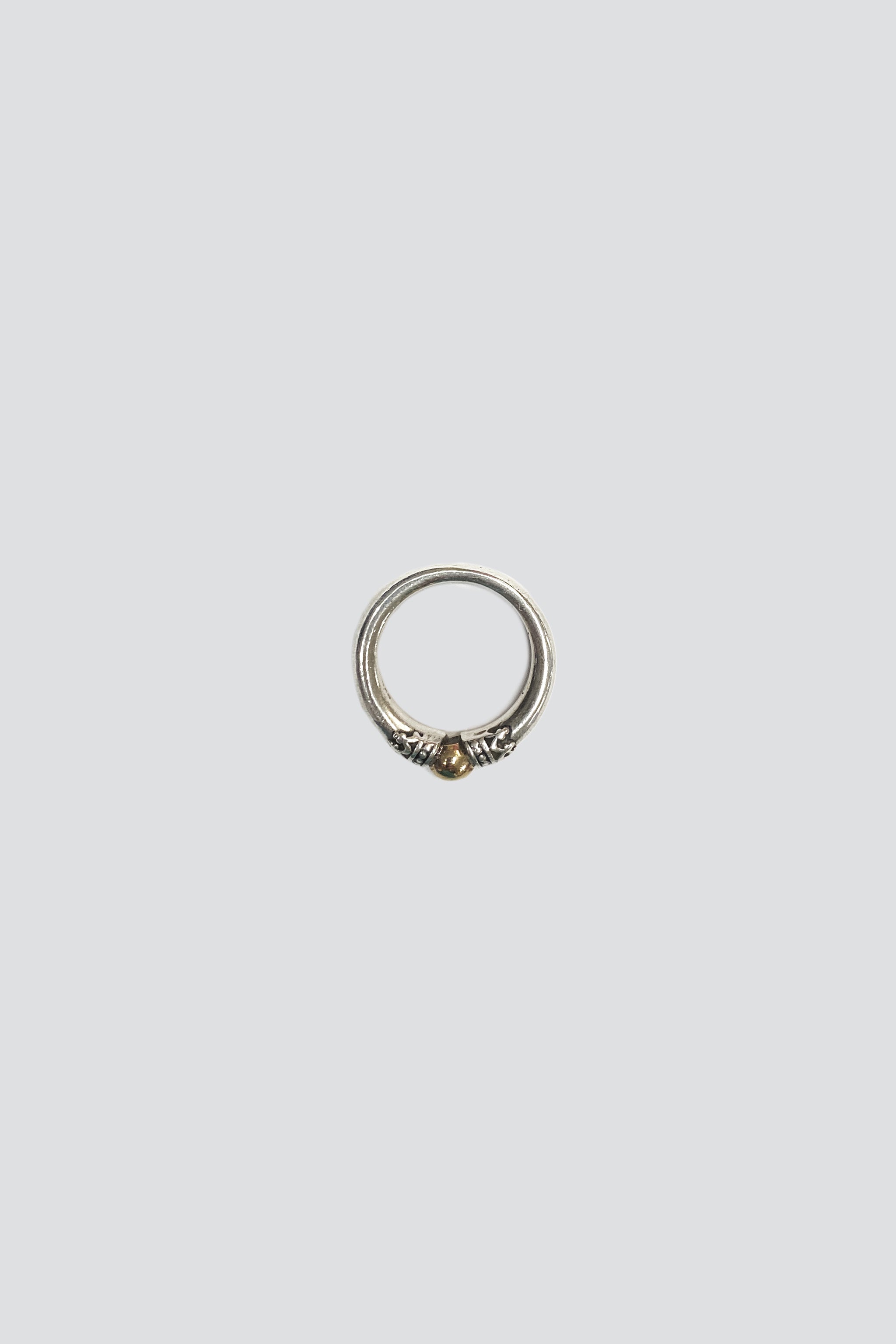 14K Gold and Silver Ball Ring