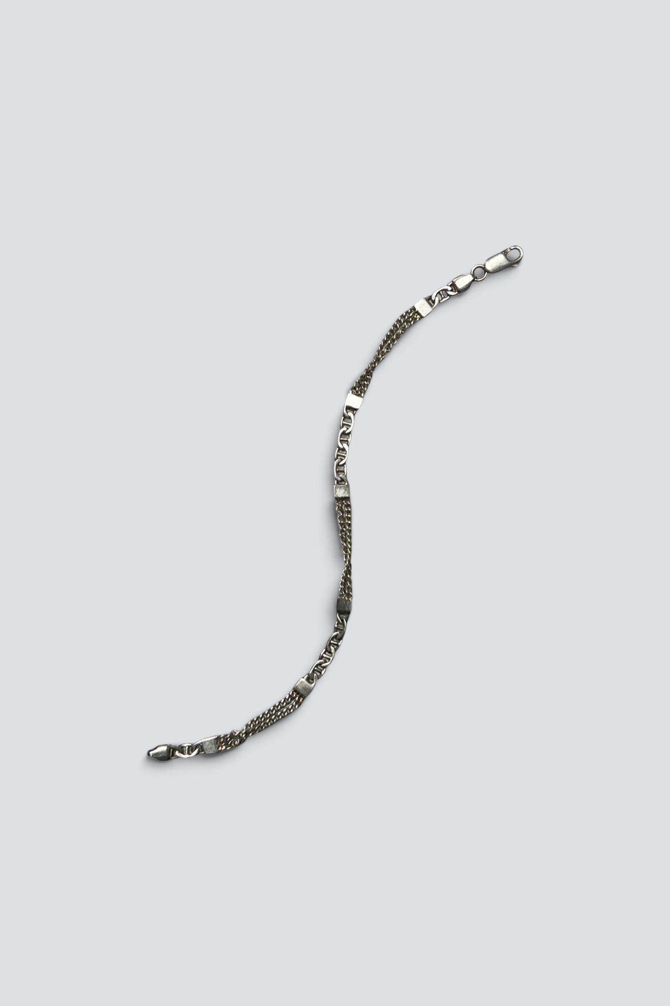 Sterling Silver Mixed Twisted Chain Bracelet