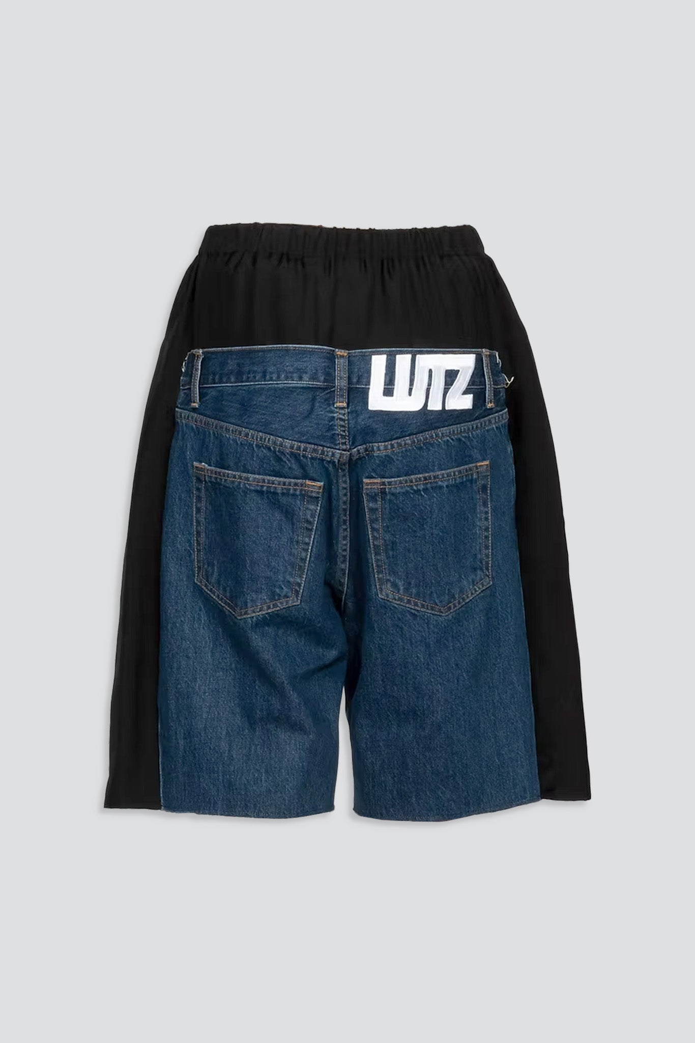 Dark Denim/Black Low Shorts
