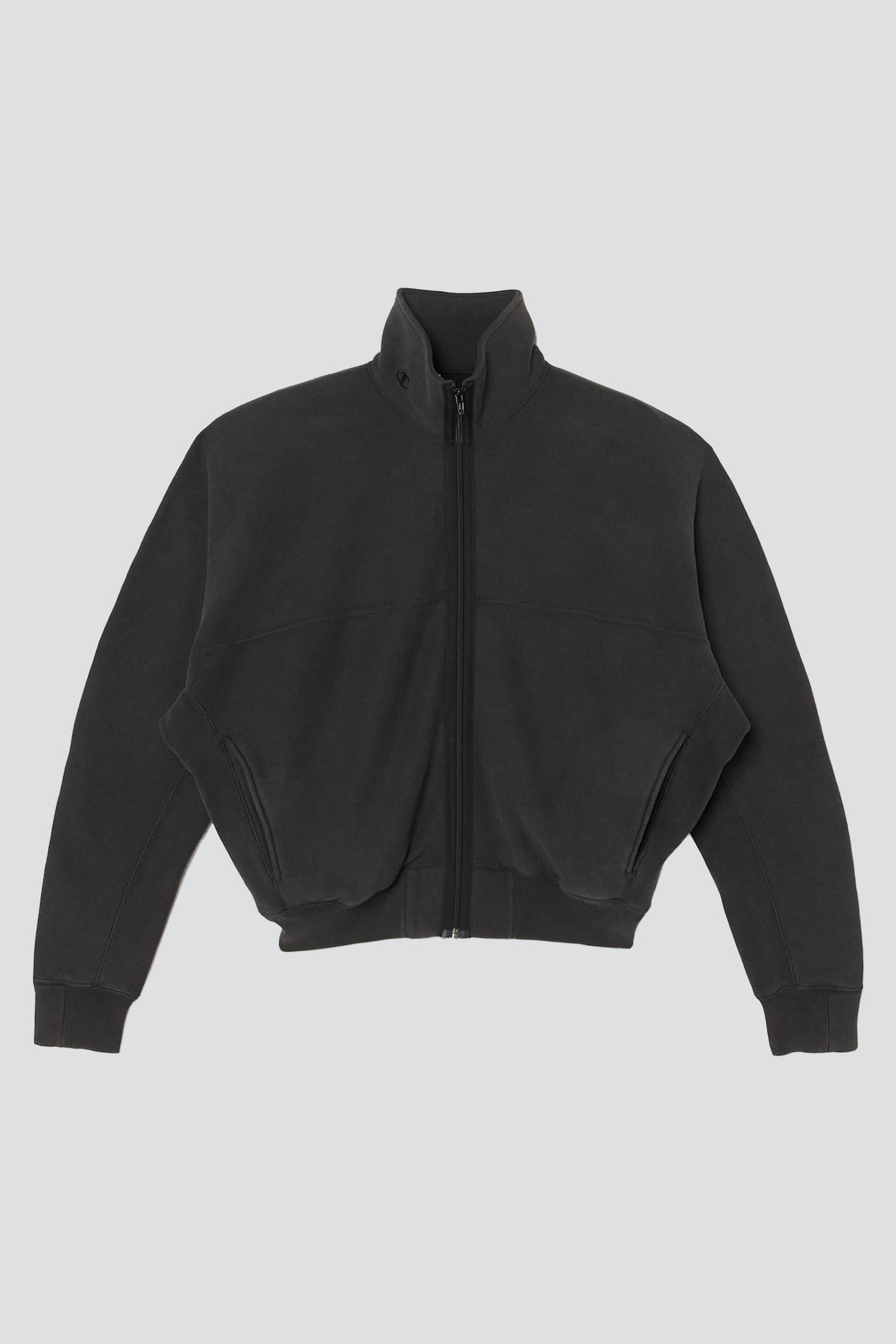 Charcoal Highneck Zip Up Sweatshirt