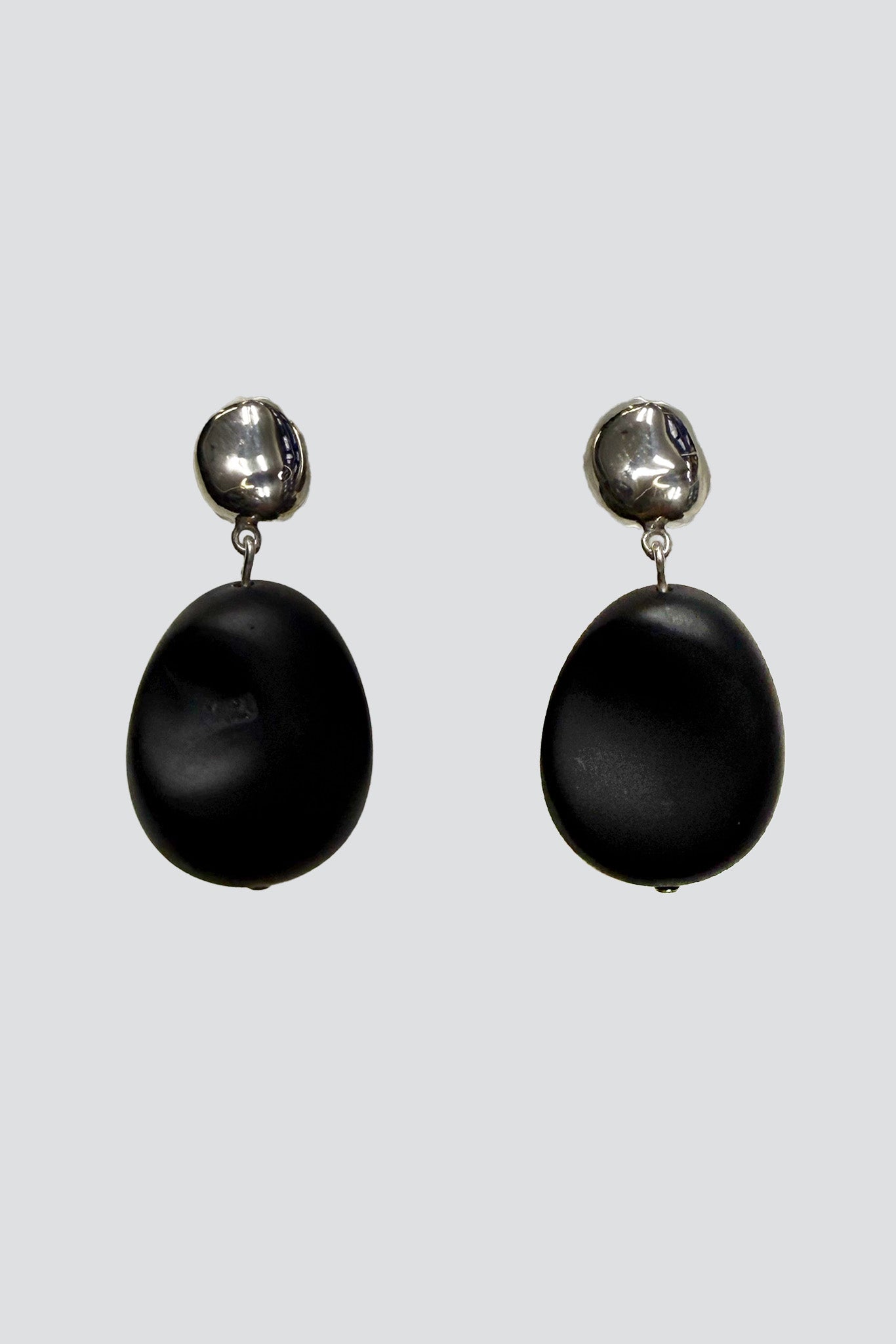 Sterling Silver/Onyx Ada Earrings