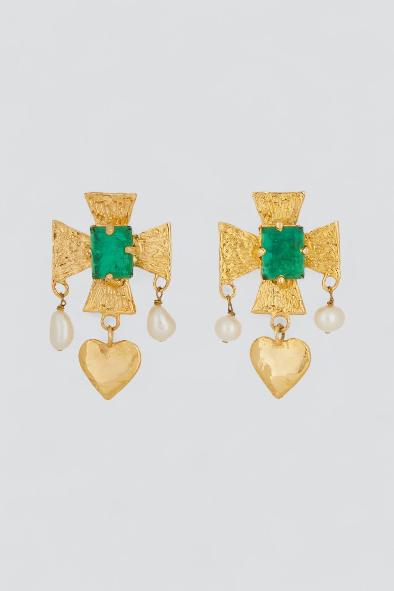 Gold Cardinal Earrings