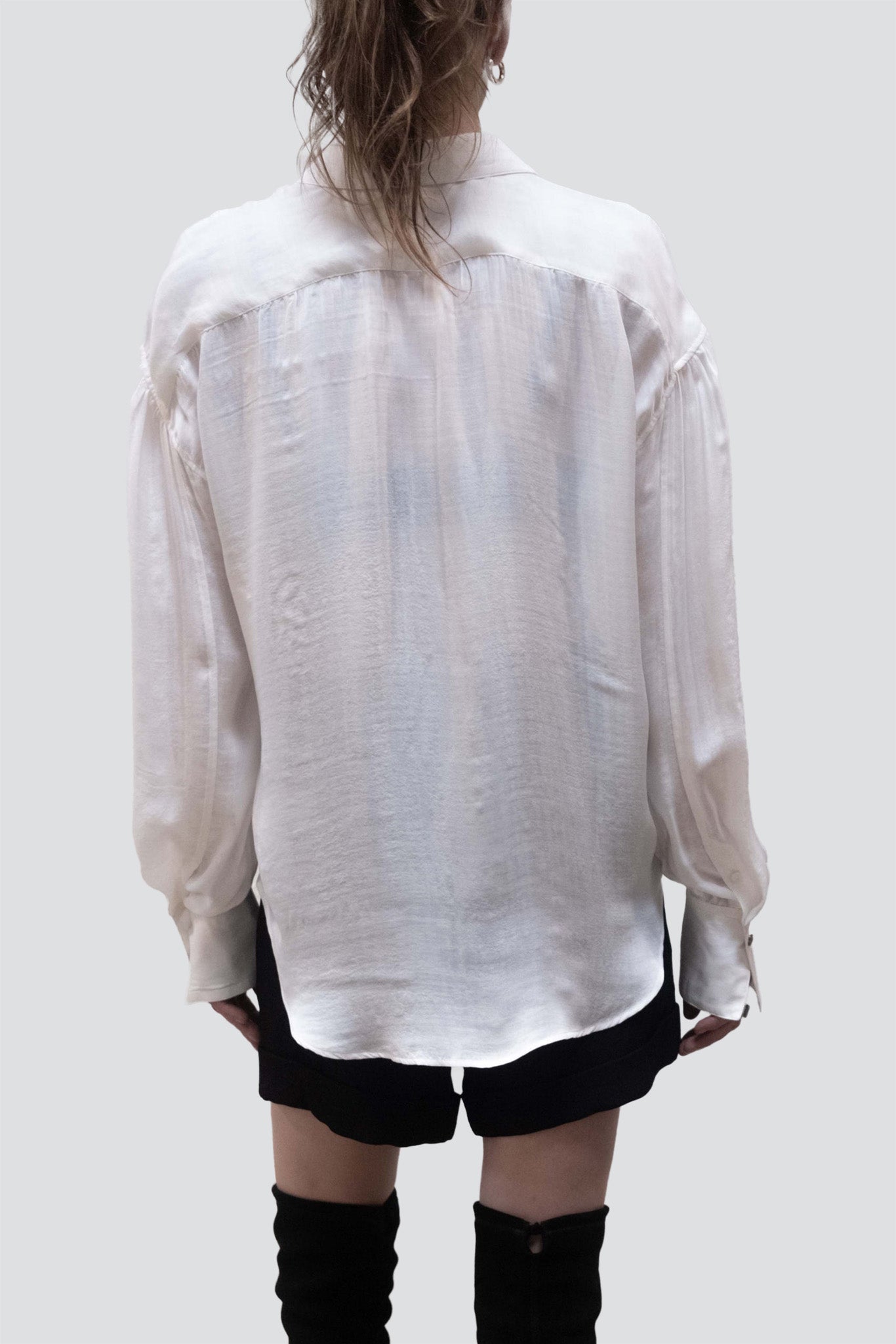 White Silk Arc Shirt