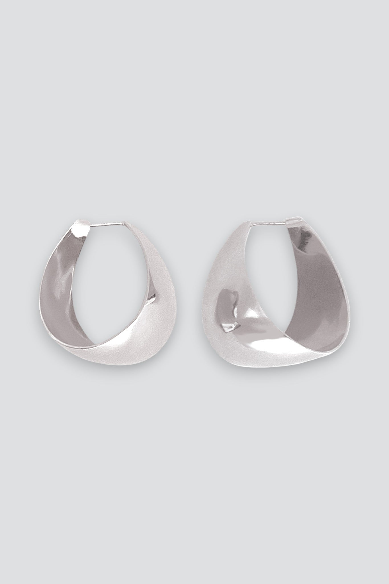 Silver Aleta Large Hoops