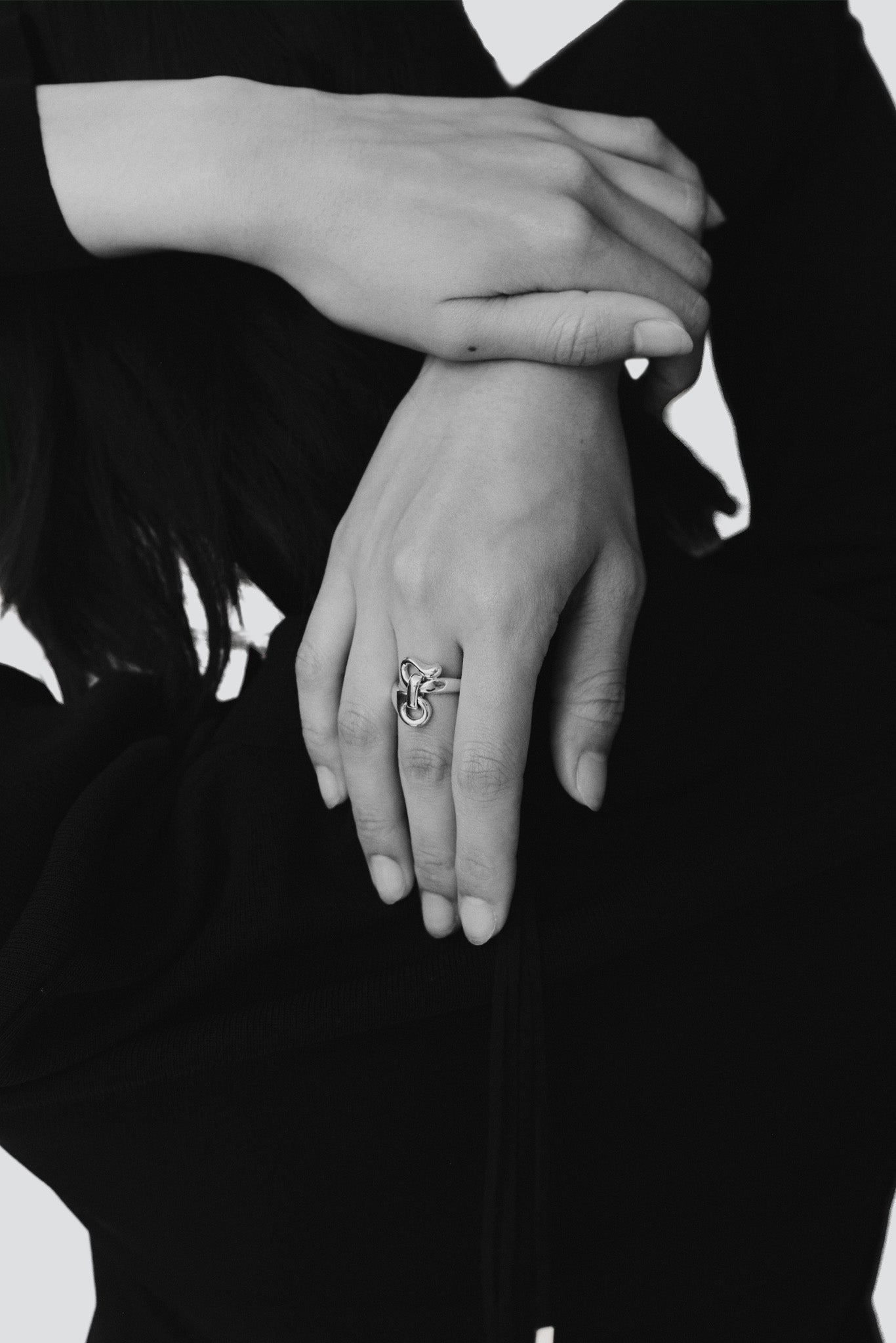 Sterling Silver Block 28 Ring