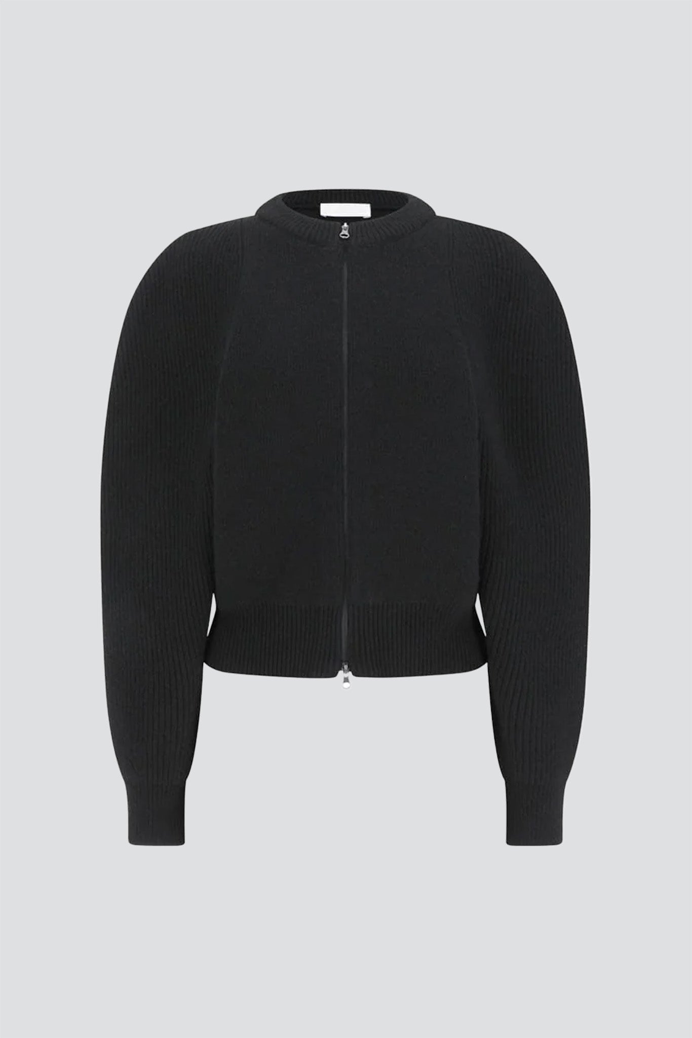 Black Cut Out Round Neck Cardigan