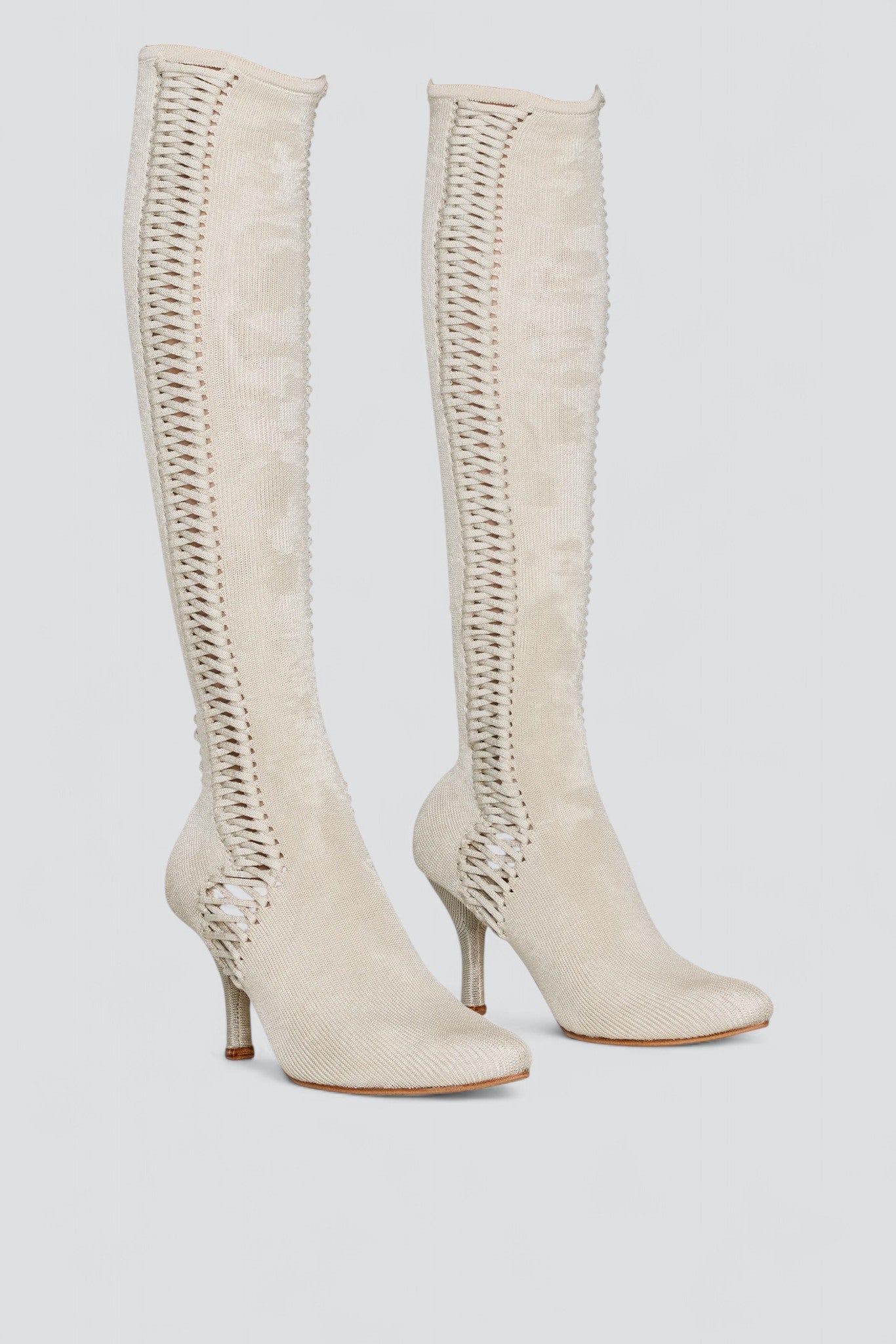 Silver Stitch Side Boots