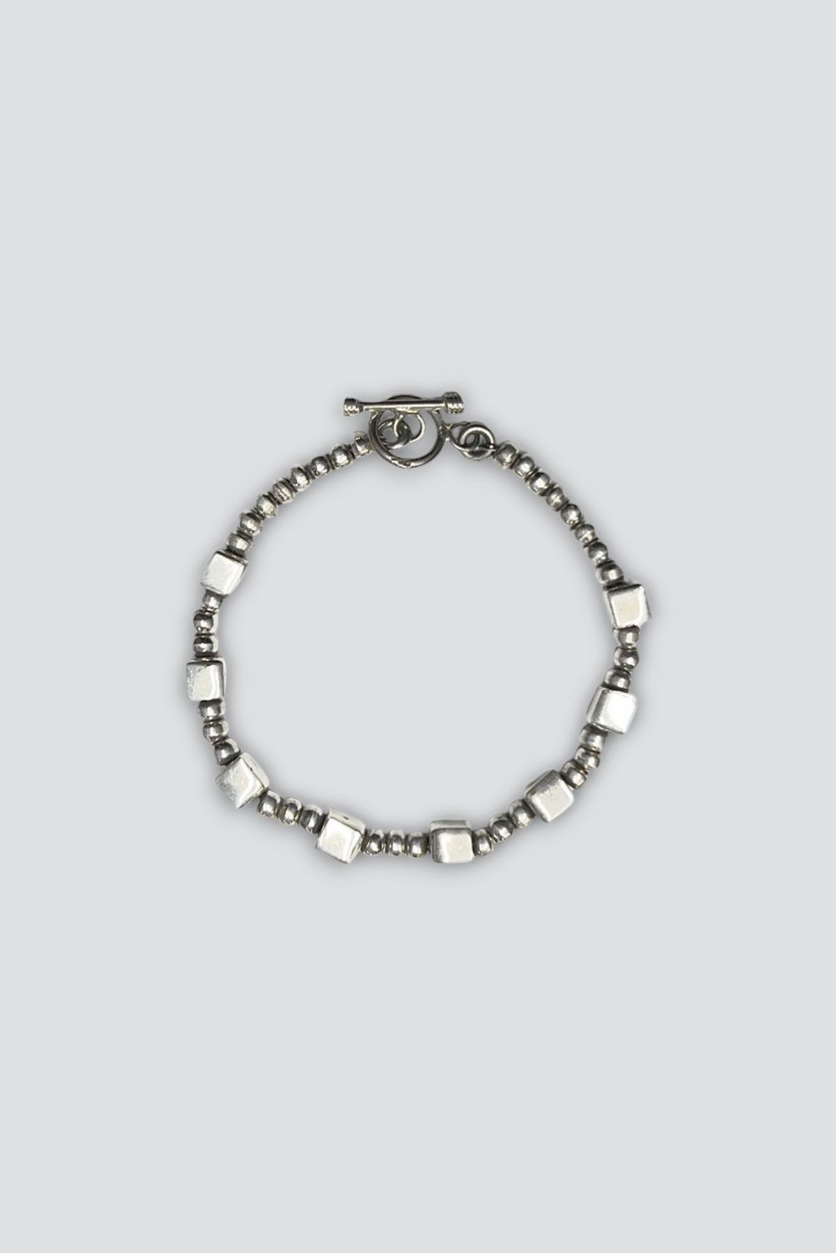 Sterling Silver Bead Cube Bracelet