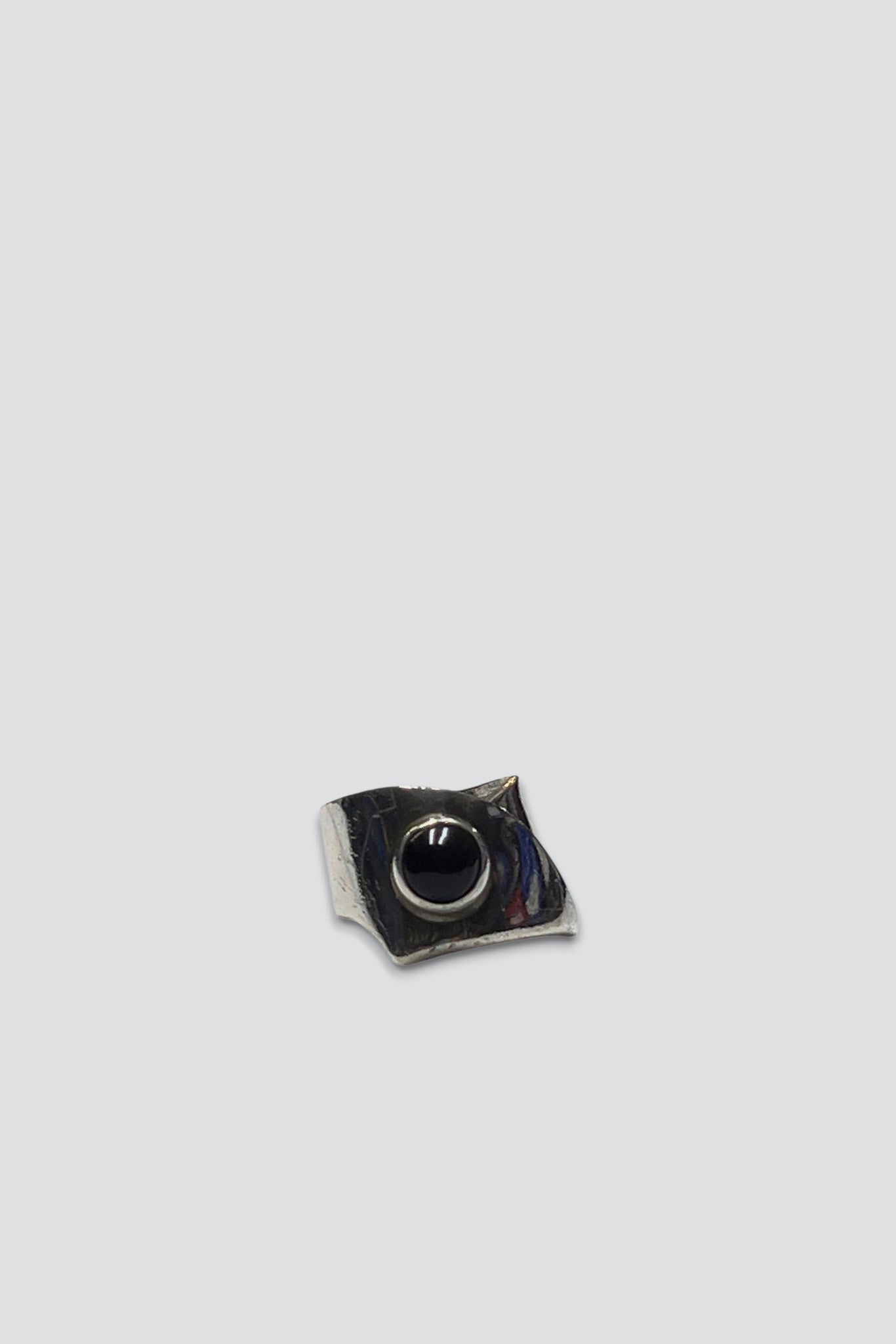 Sterling Silver Onyx Wide Ring