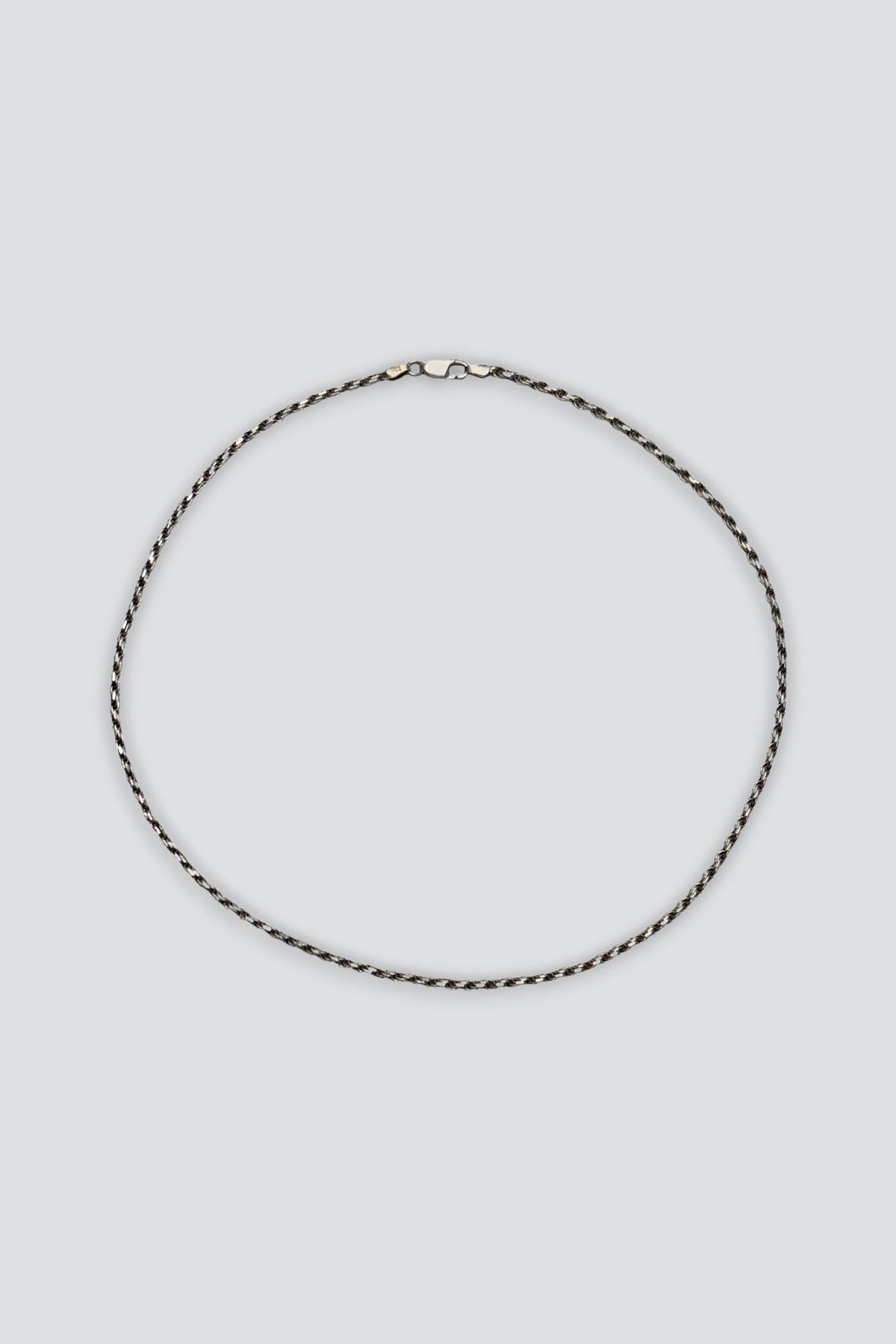 Sterling Silver Rope Chain Necklace