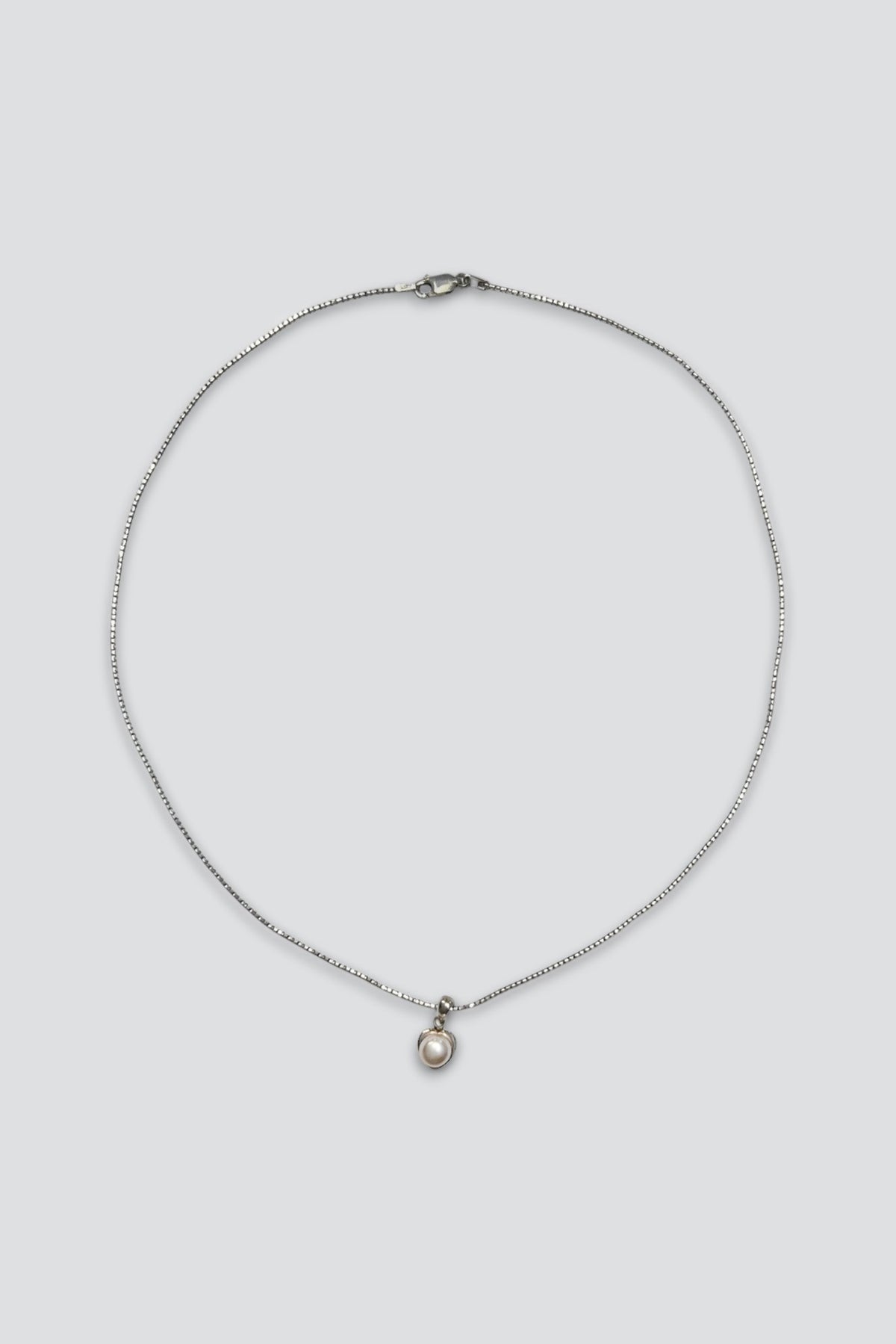 Sterling Silver Pearl Heart Pendant Necklace