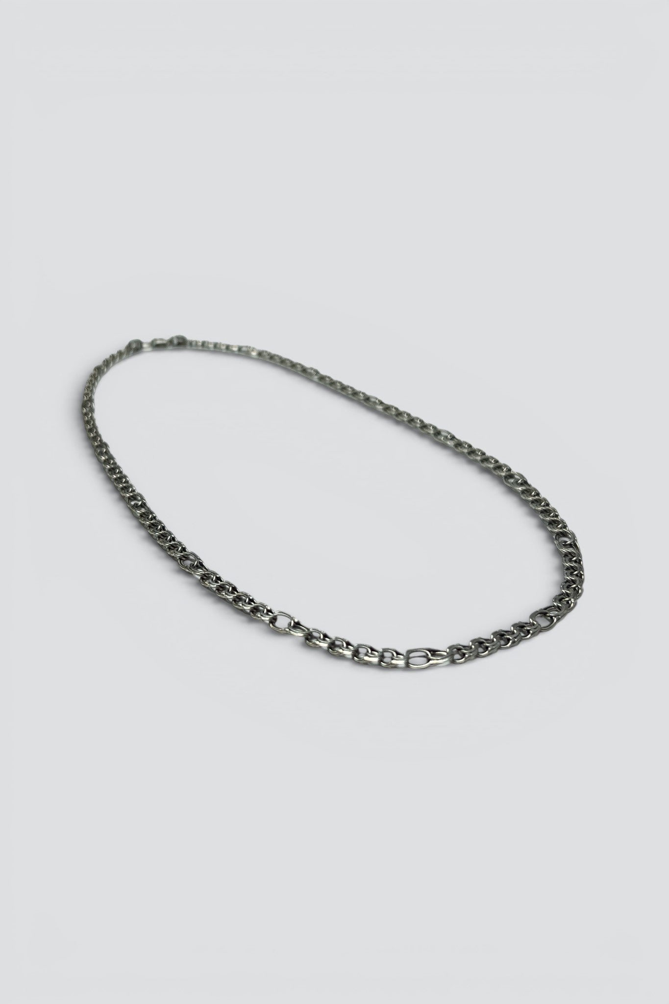 Sterling Silver Double Flat Chain Necklace