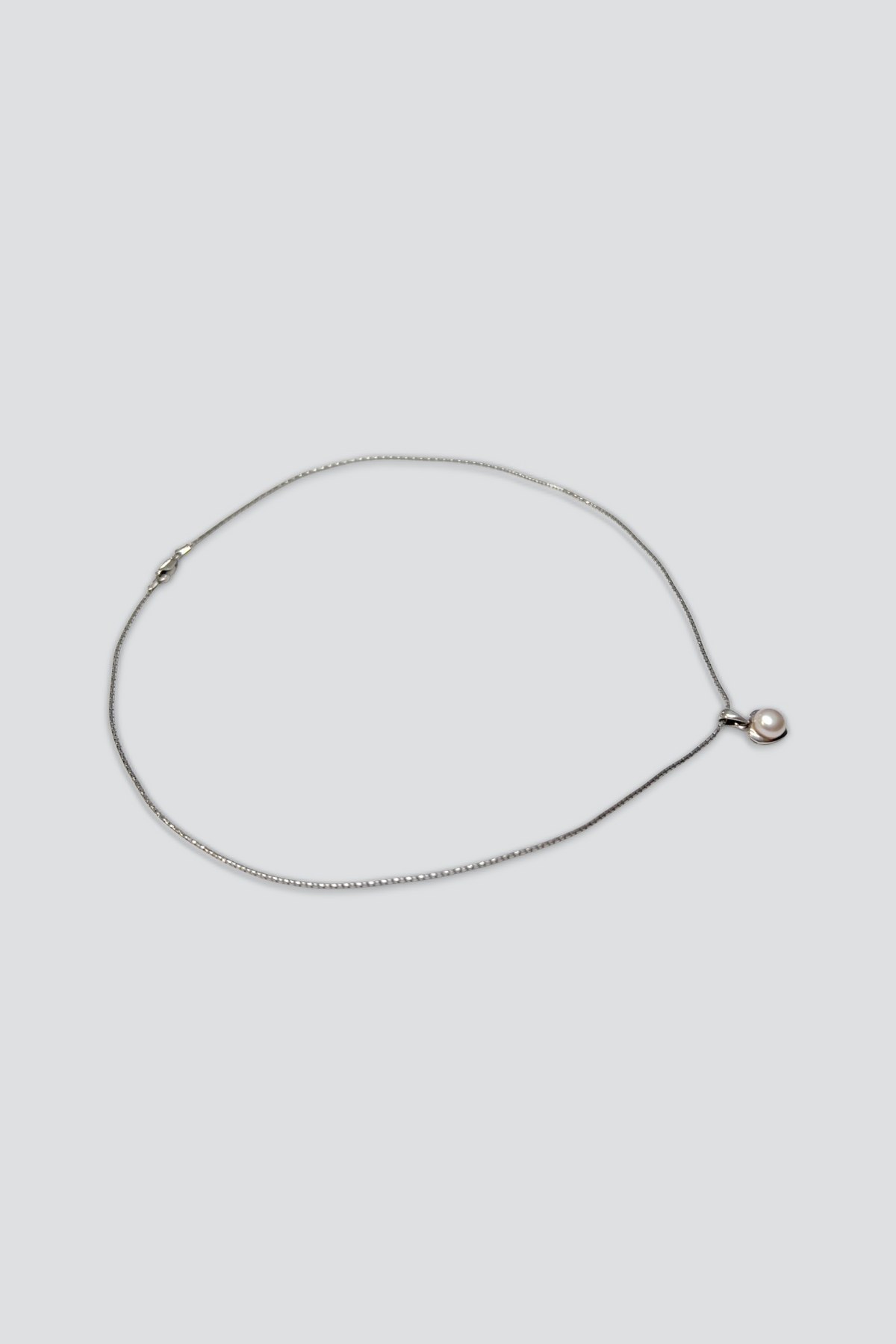Sterling Silver Pearl Heart Pendant Necklace