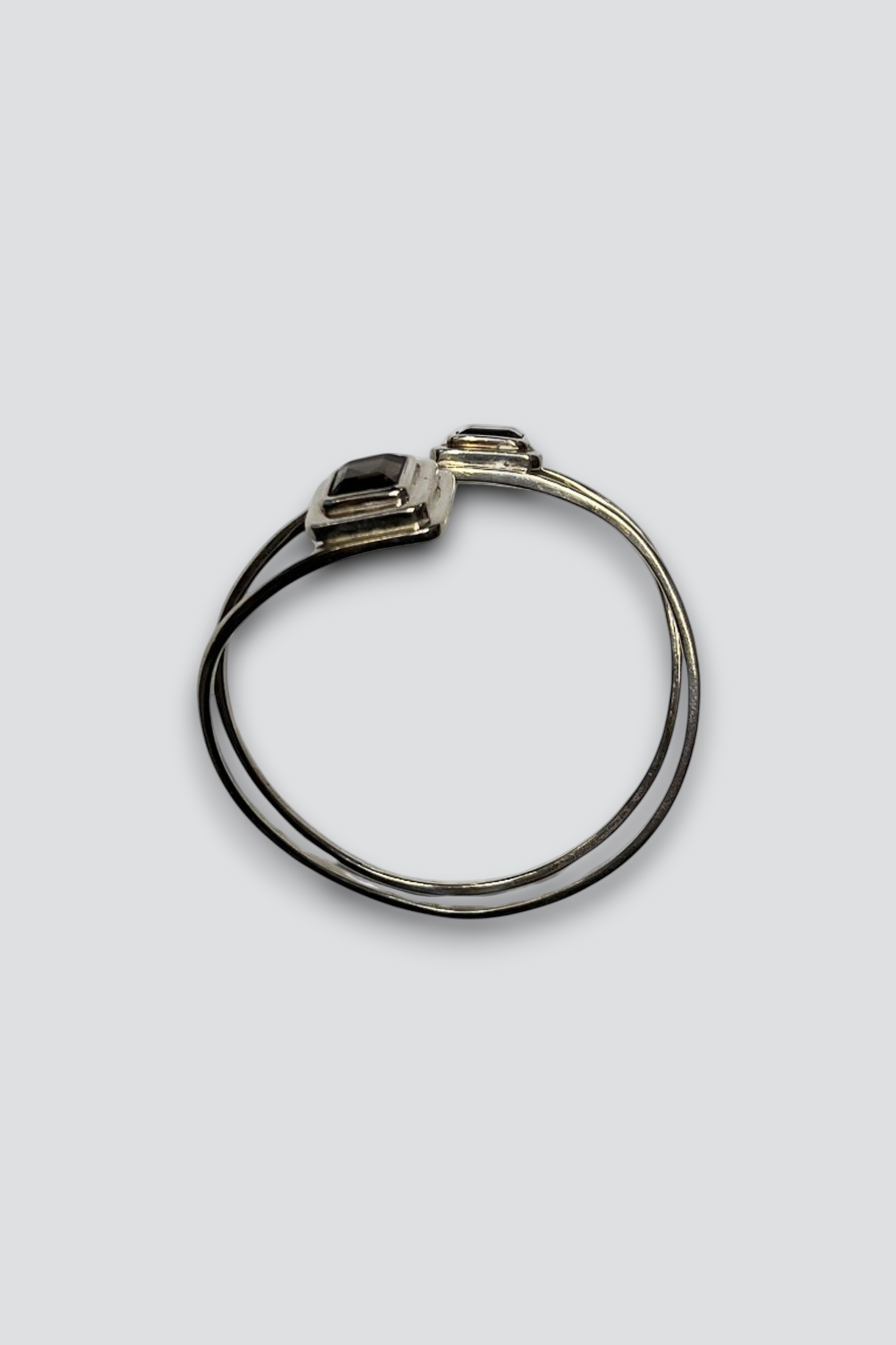 Sterling Silver Smoky Topaz Swirl Cuff Bracelet