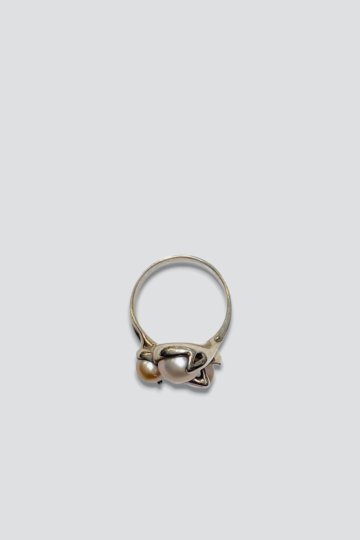 Sterling Silver Pearl Triple Set Ring
