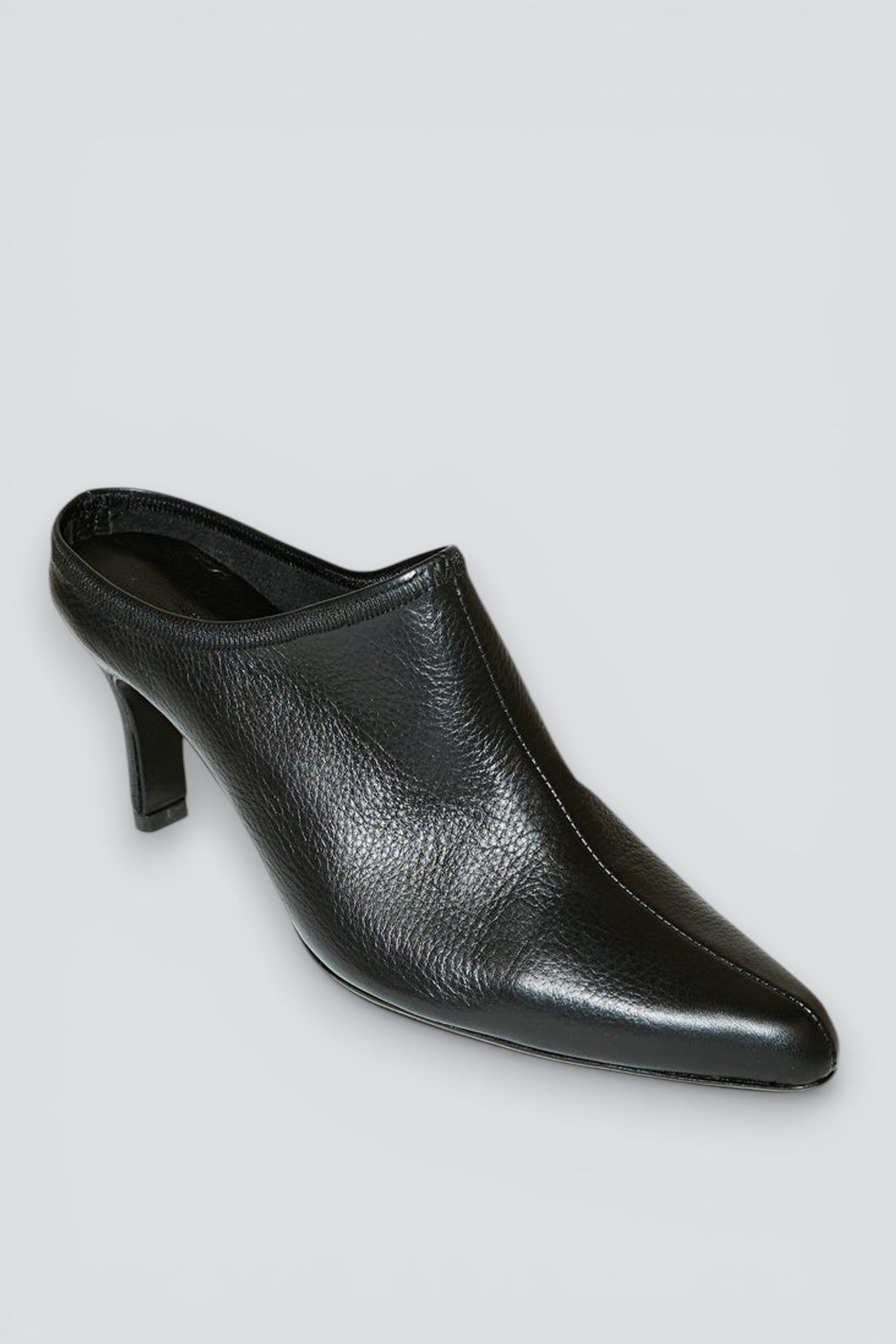 Black Pique Mule