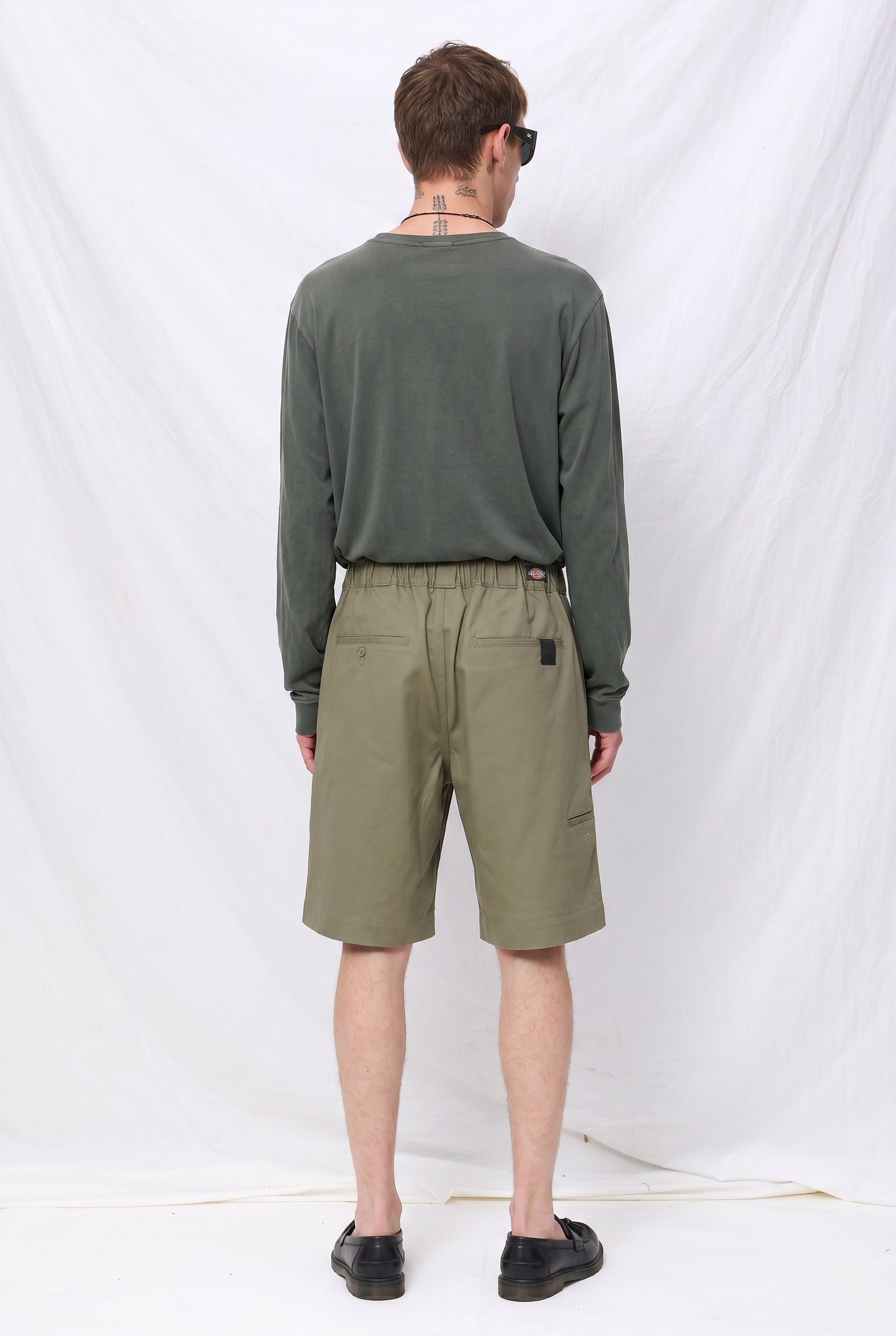 Khaki N. Hoolywood Compile x Dickies / 2 Tuck Half Pants