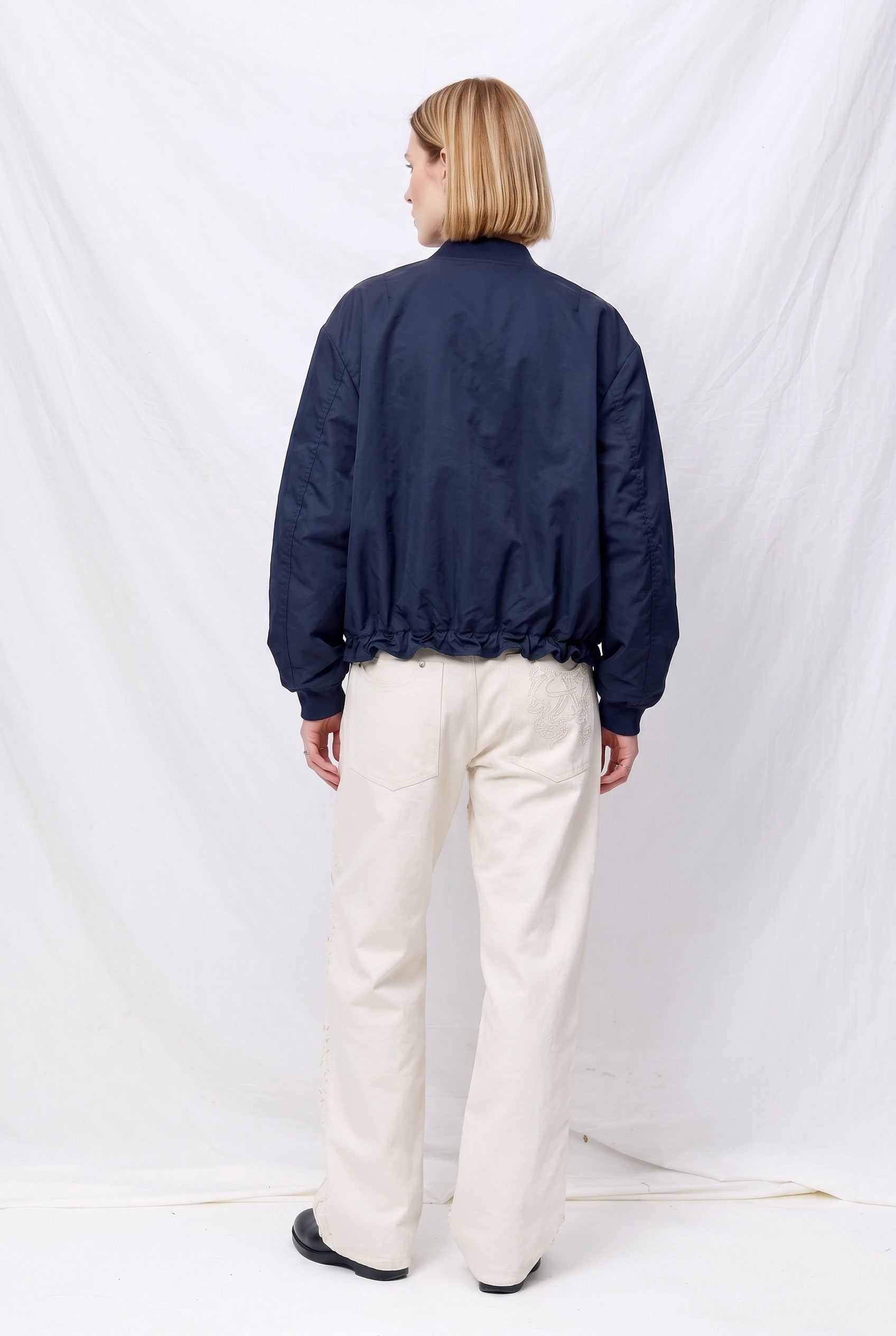 Ecru Lace Denim Jeans