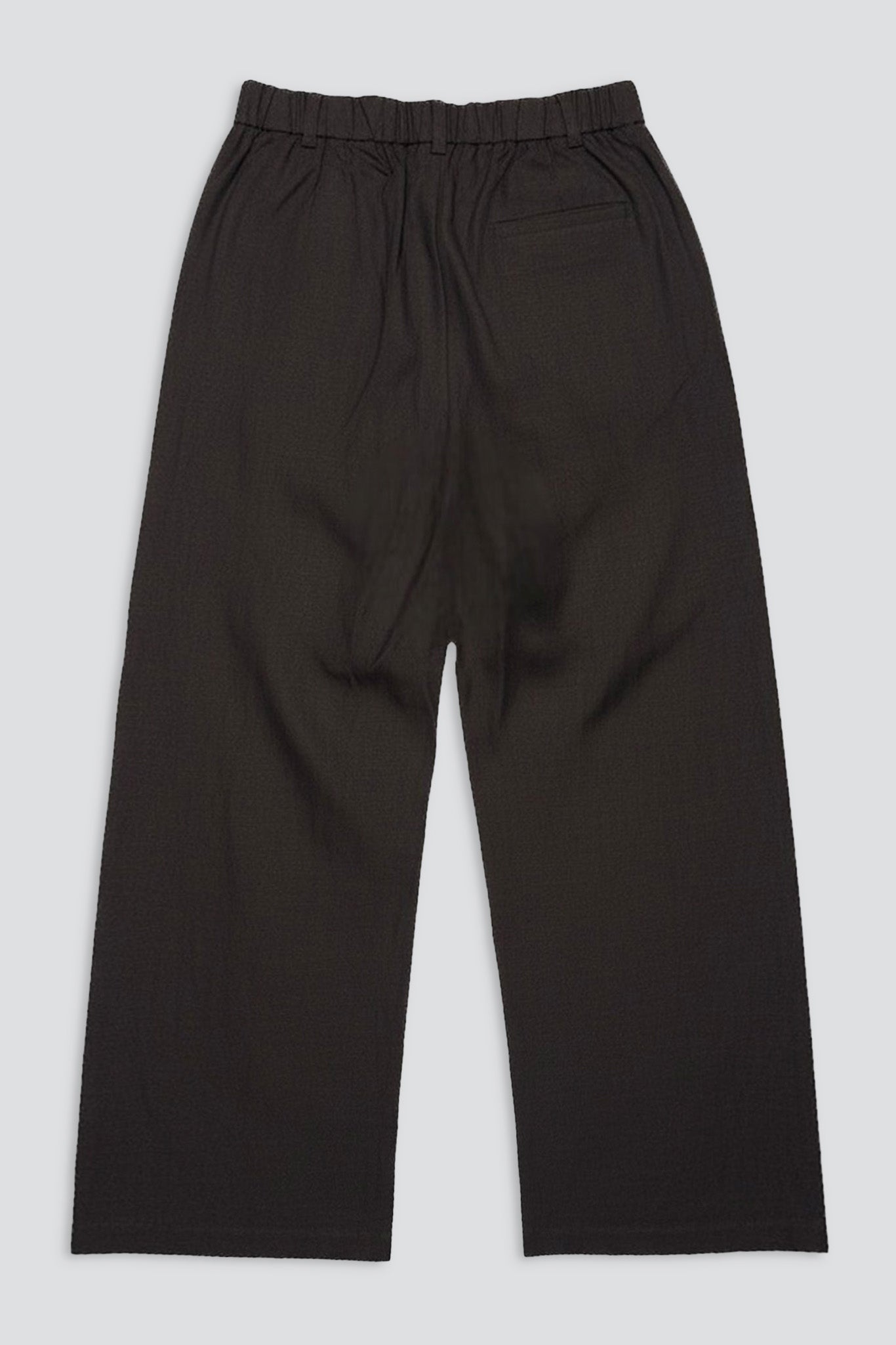 Khaki Grey Linen Two Tuck Wide Grey Pants