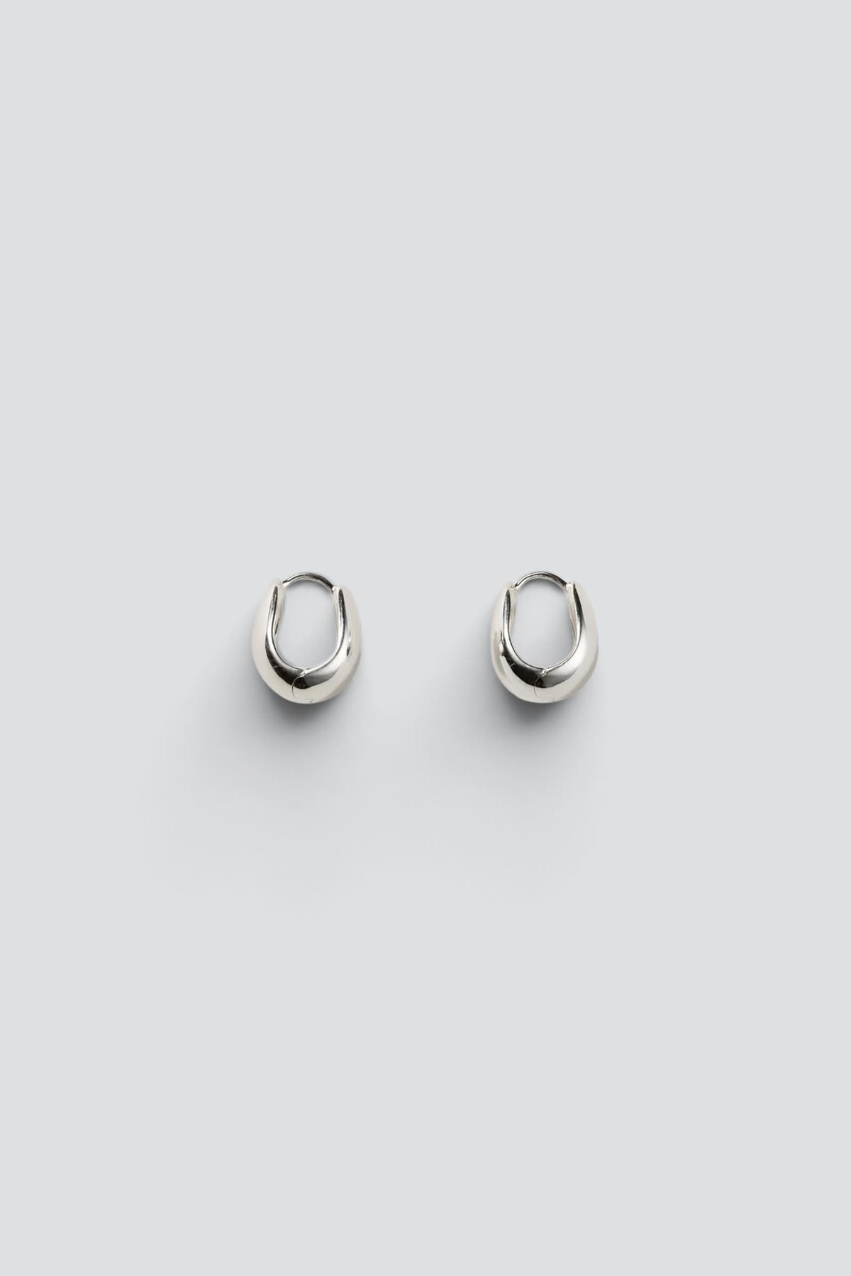 Sterling Silver Petite Gentle Slope Hoops