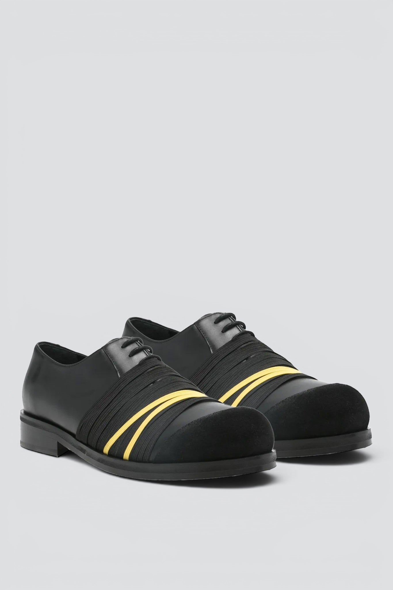 Black/Yellow Polido Elastic Biker Derby
