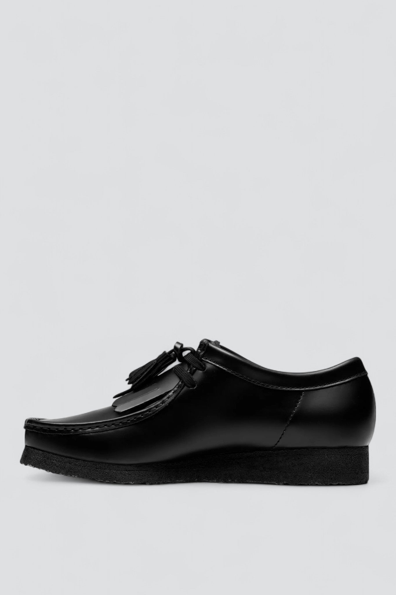 Black Leather Wallabee