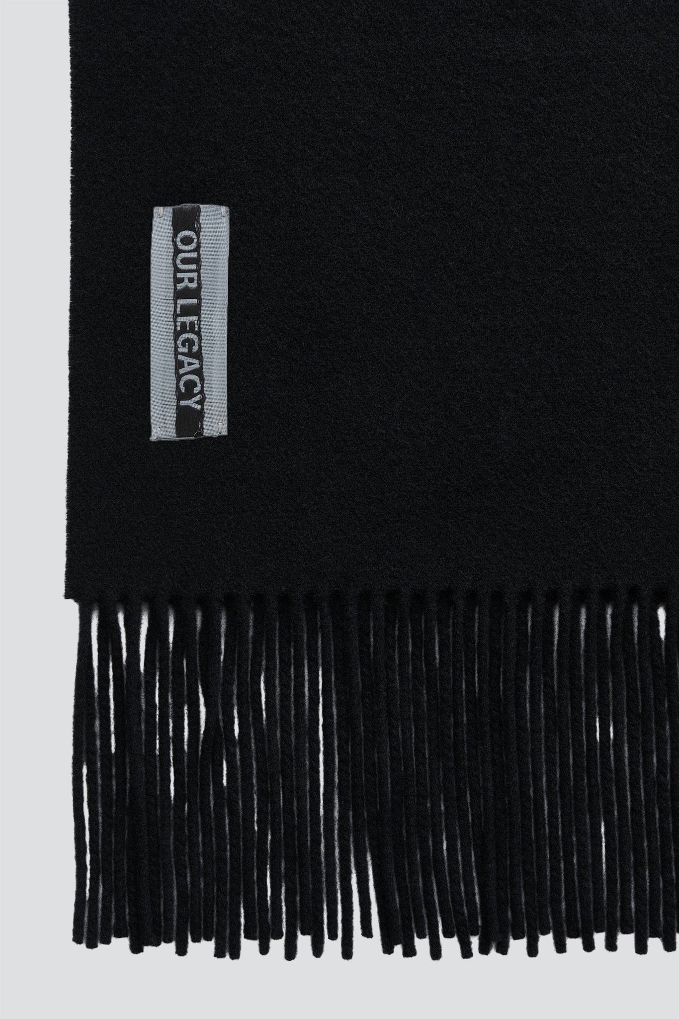 Black Double Wool Estate Scarf