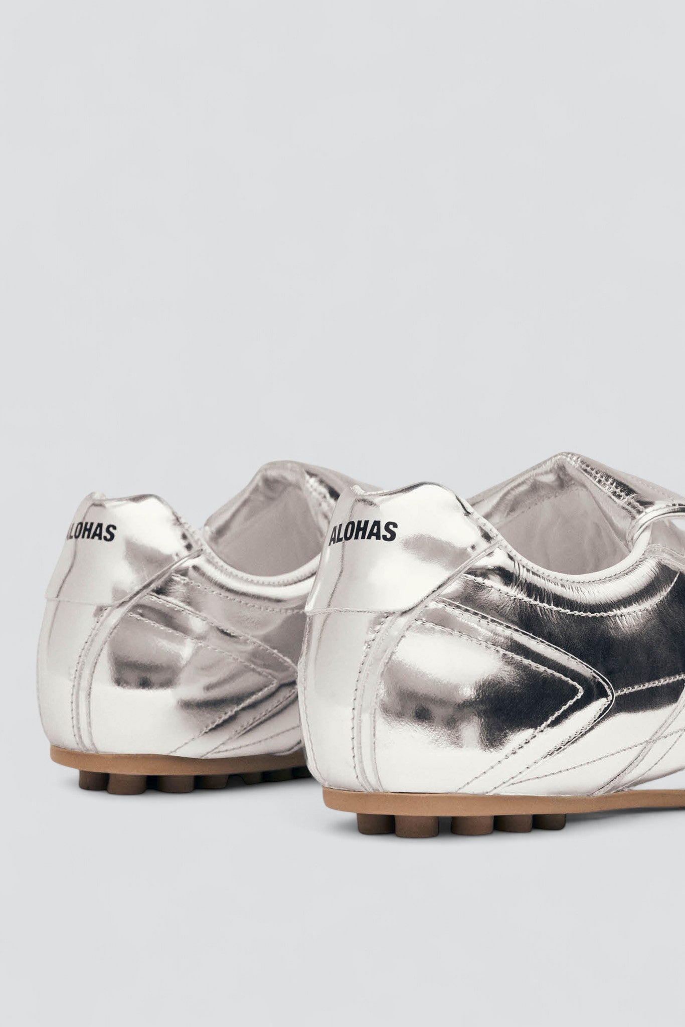Silver Tb.99 Leather Sneakers