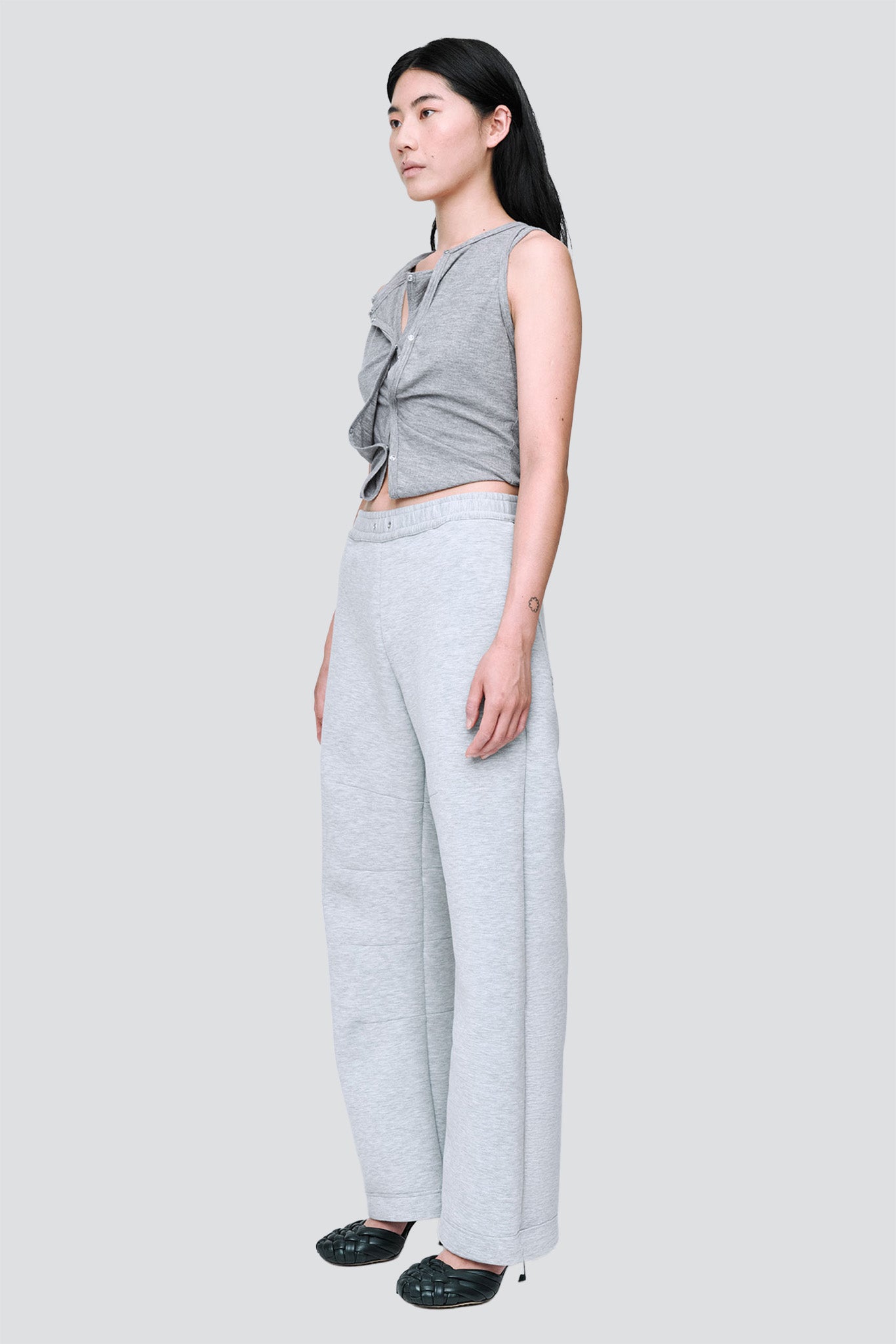 Grey Marle Double Up Tank Top