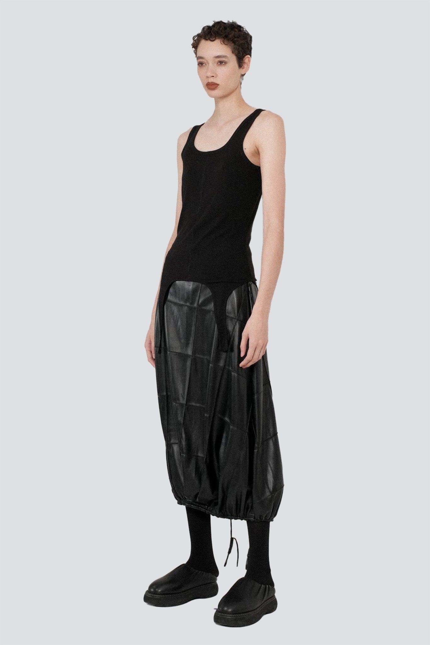 Black Tencel Jersey Convertible Tank Top