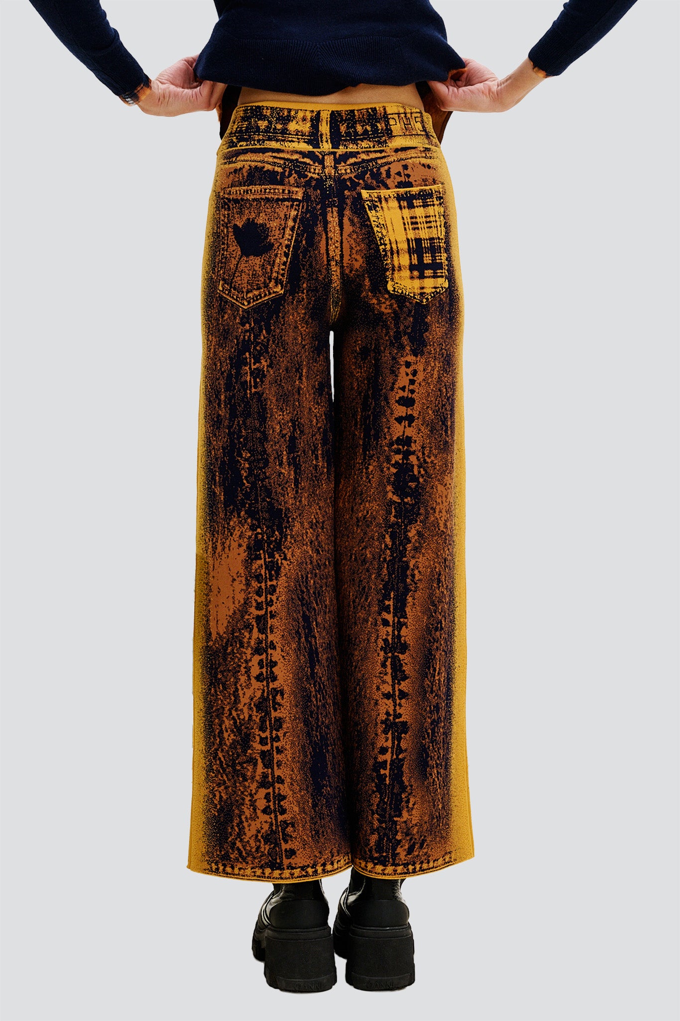 Brown Zahra Wide Leg Pants