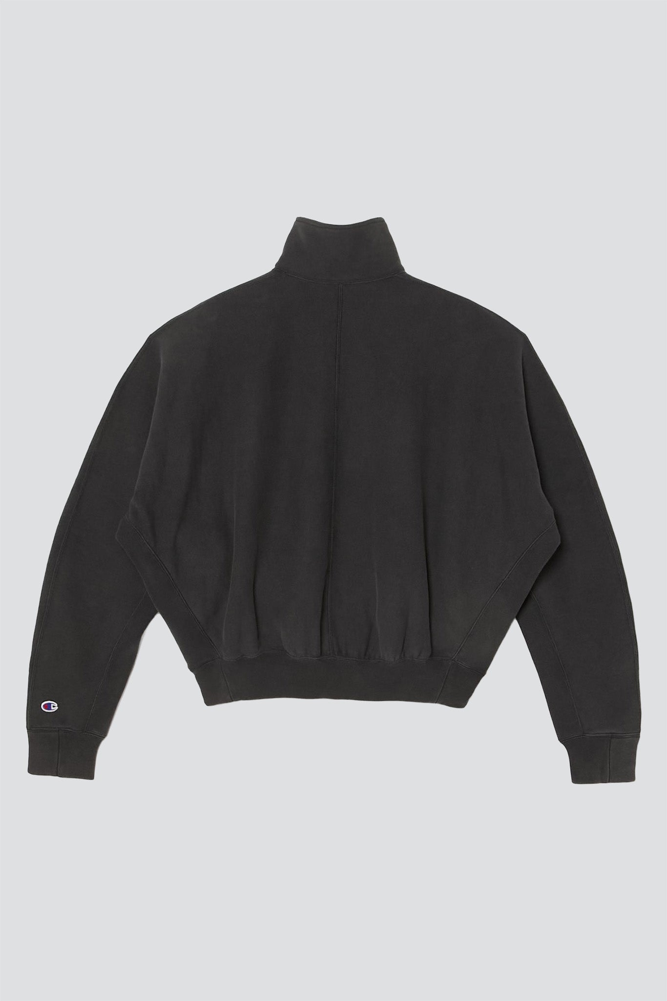Charcoal Highneck Zip Up Sweatshirt