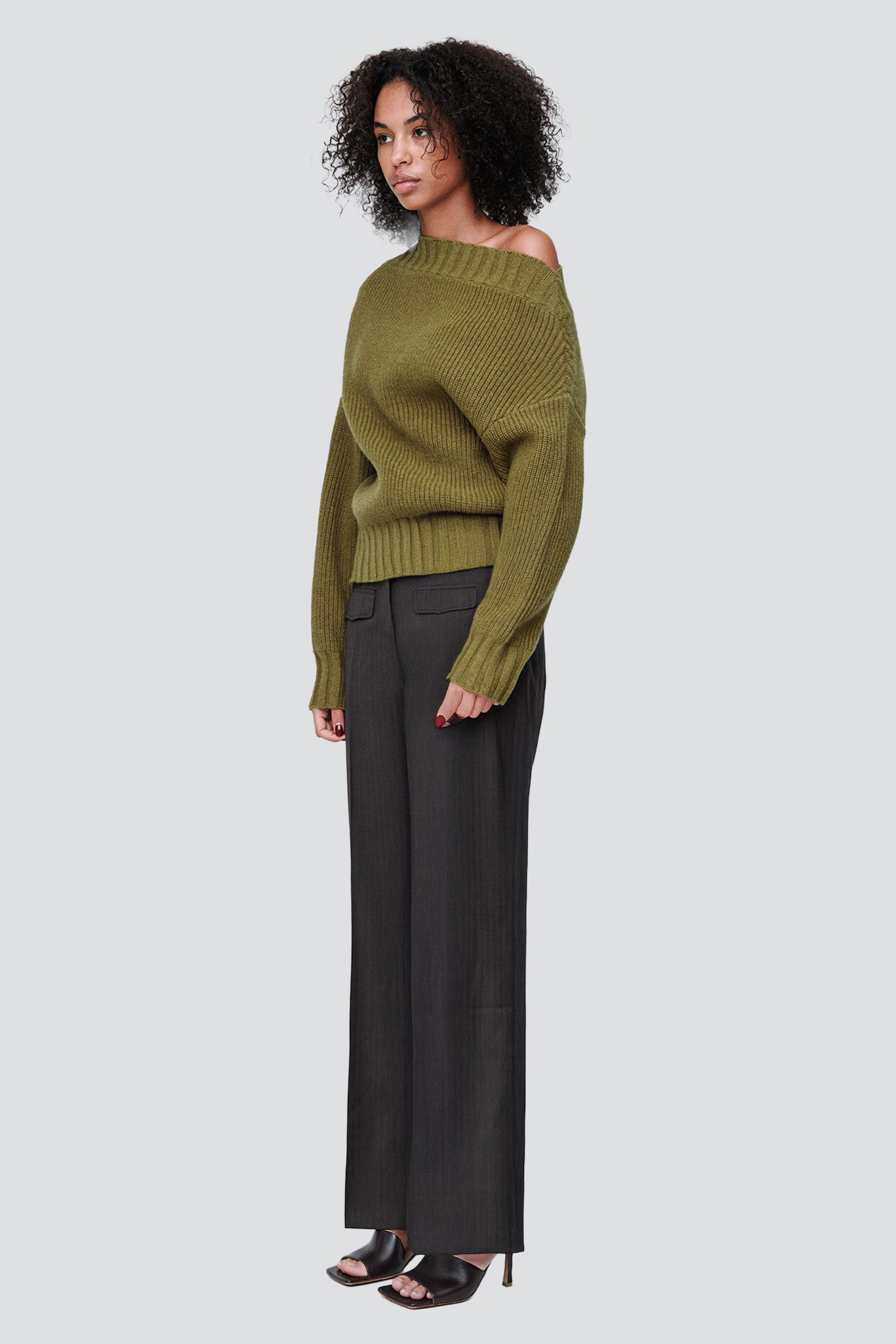 Khaki Chunky Holly Sweater