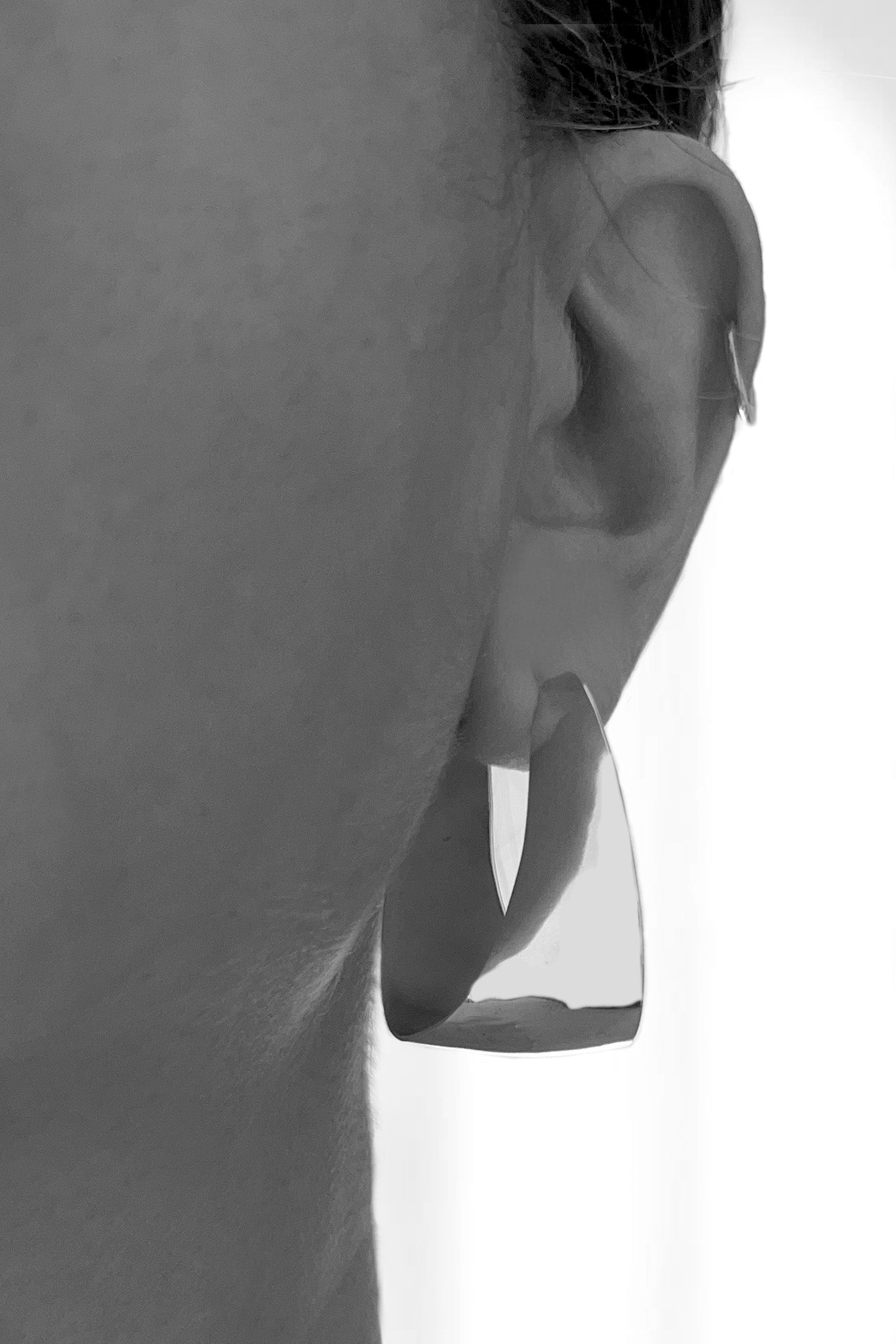 Silver Aleta Large Hoops