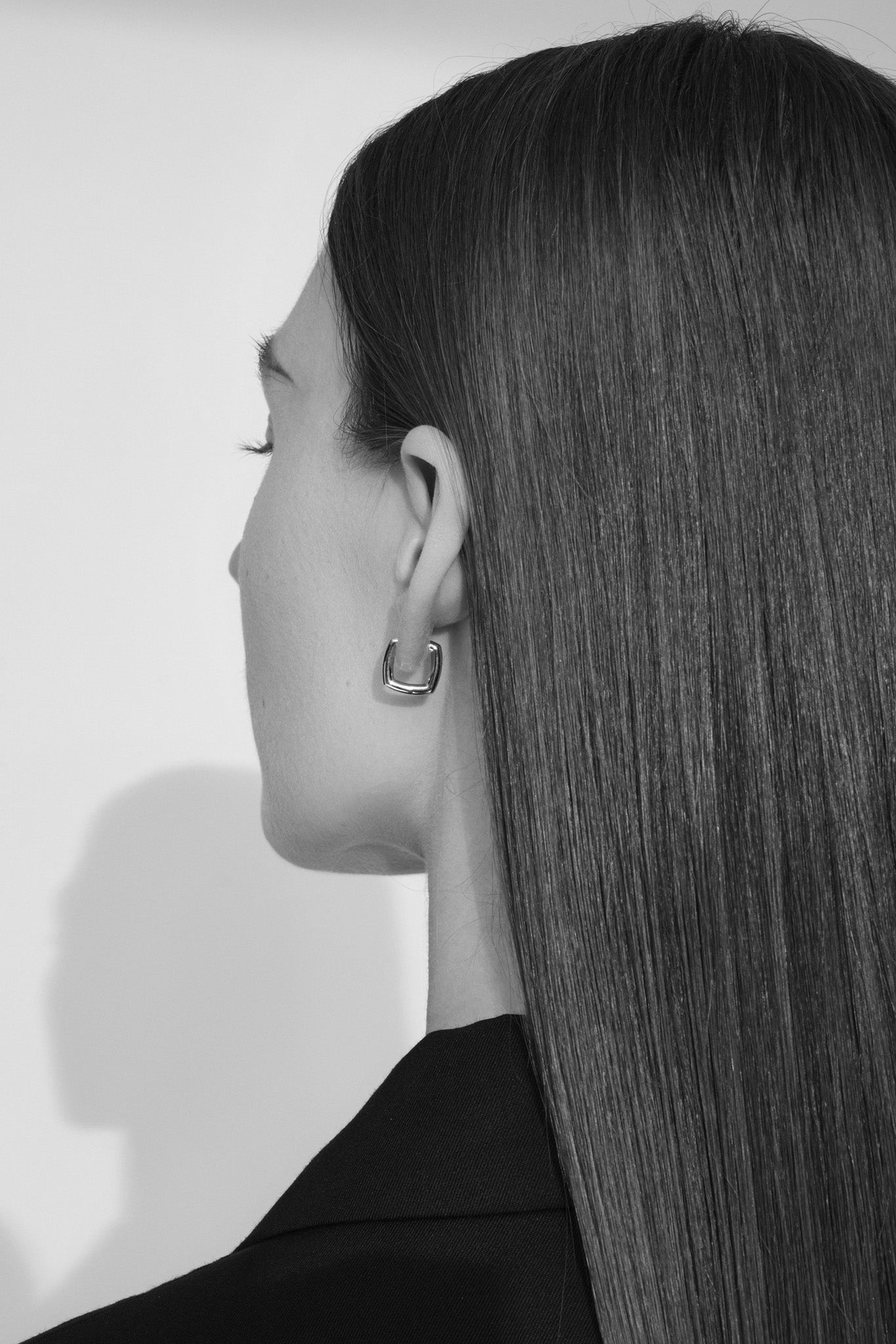 Silver Frame Hoops Small