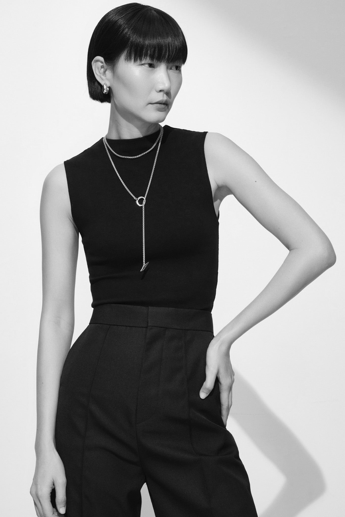 Silver Ice Hoops Medium