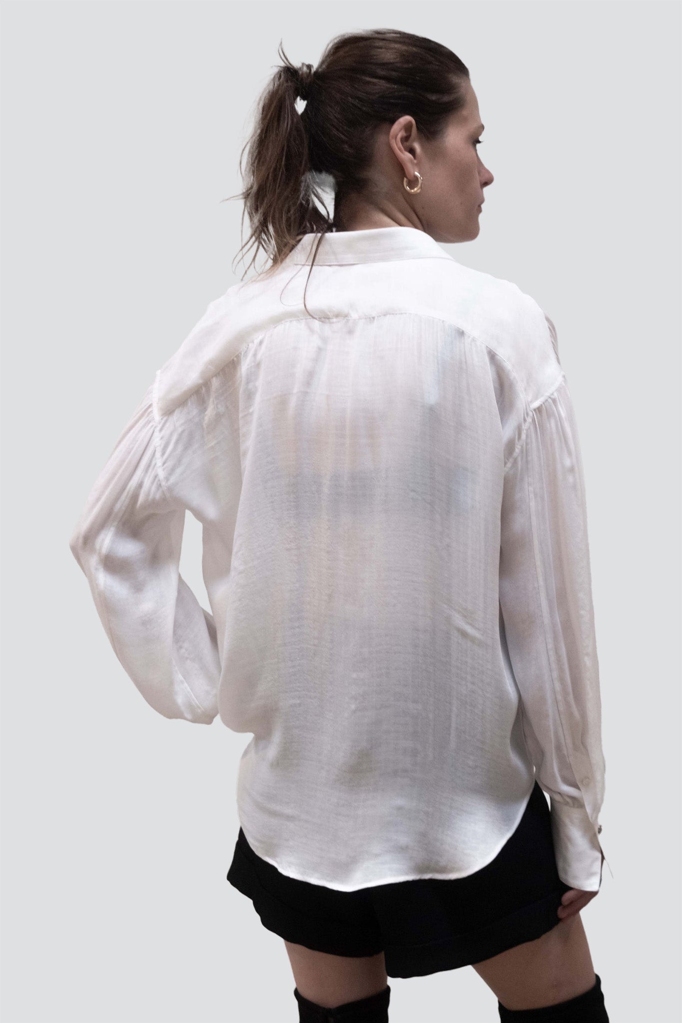White Silk Arc Shirt