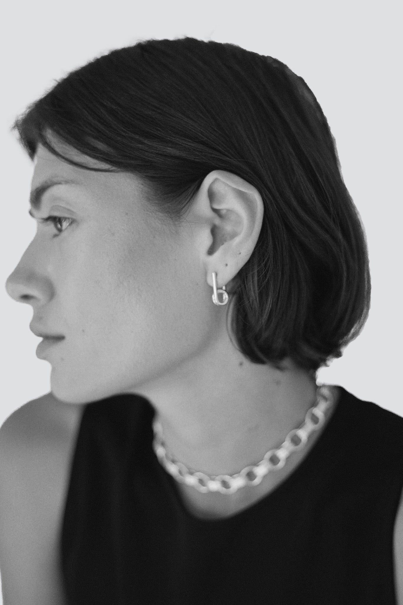 Silver Delicate Pin Earring