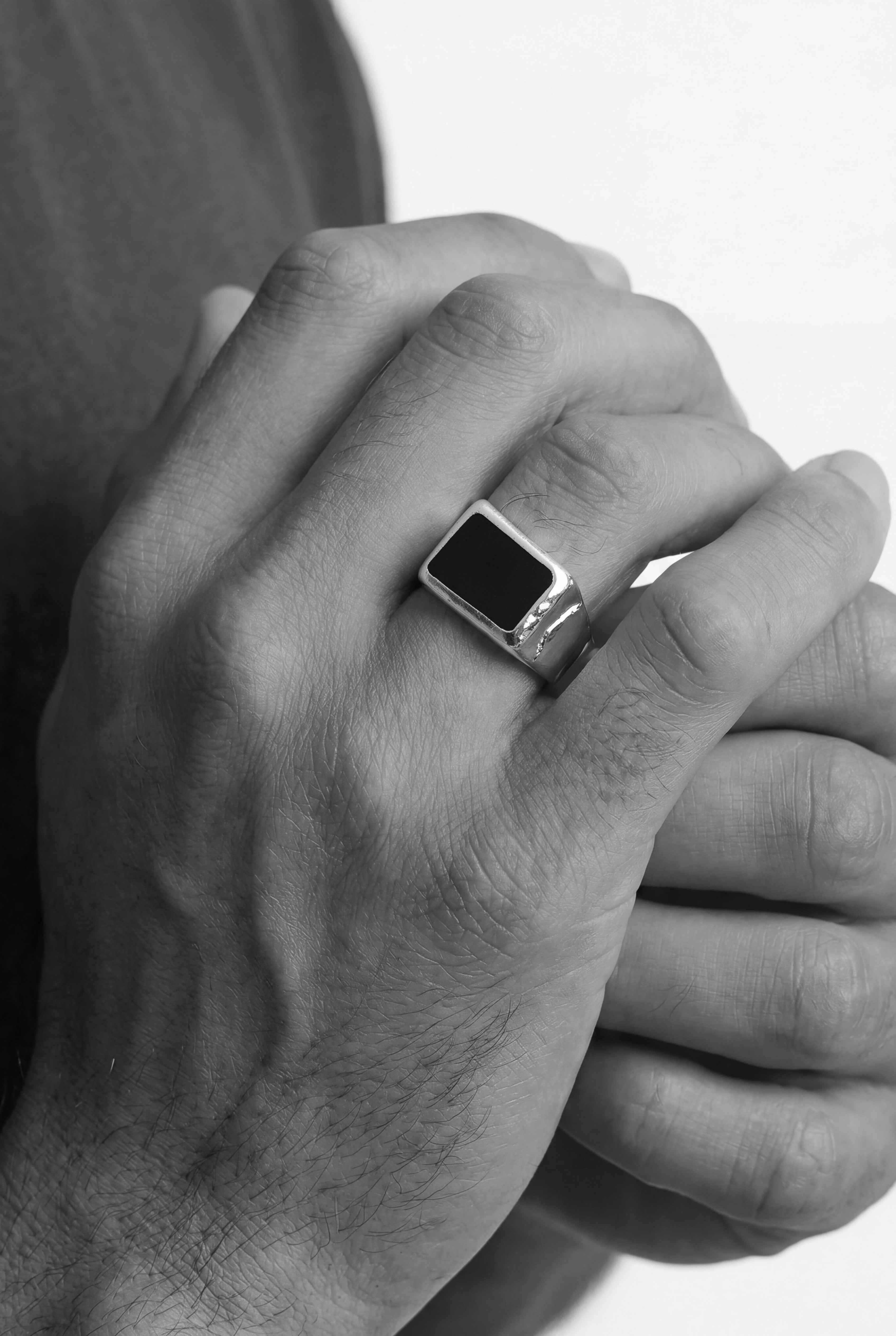 Sterling Silver/Onyx Picture in Picture Ring - Aboab – Assembly