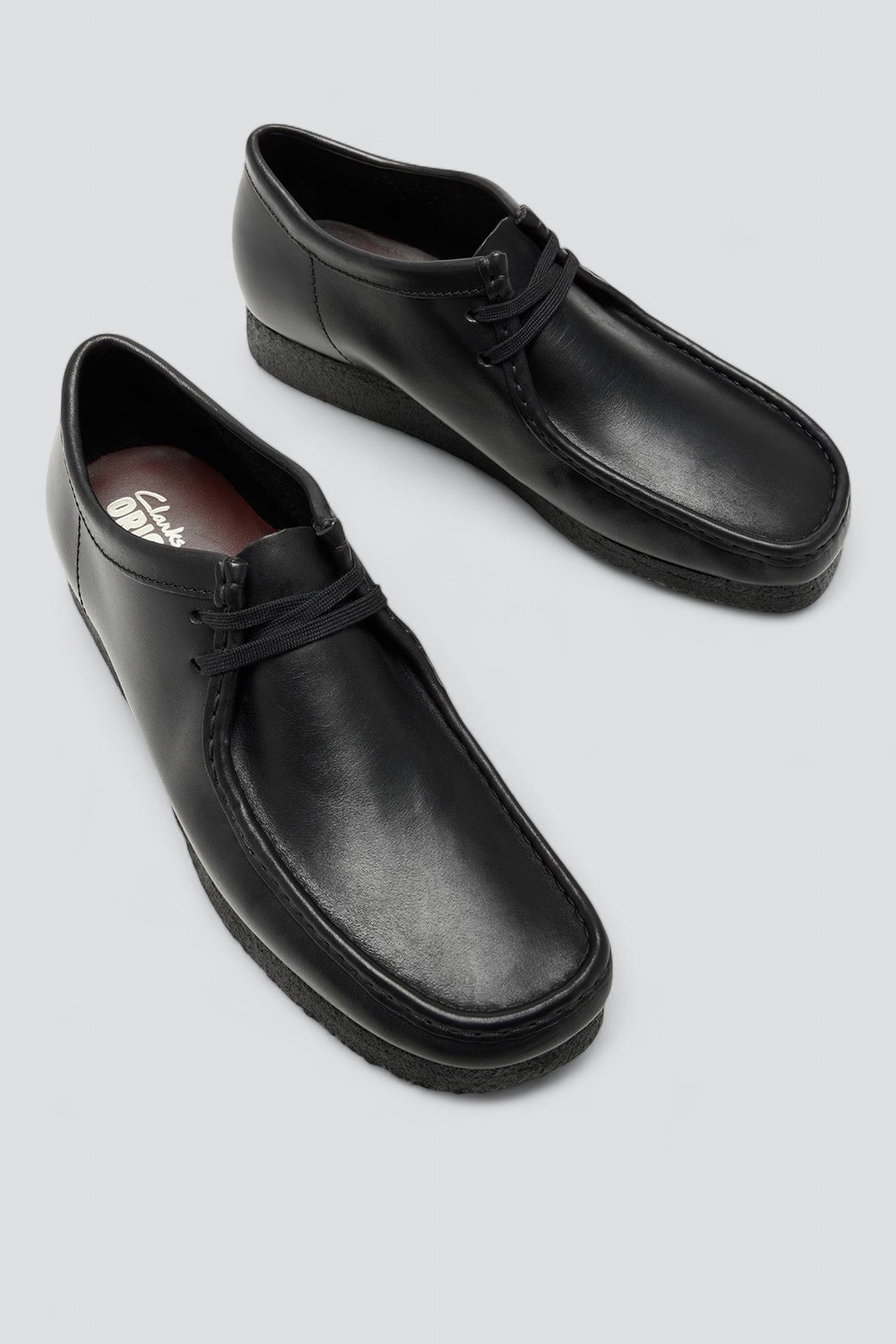 Black Leather Wallabee