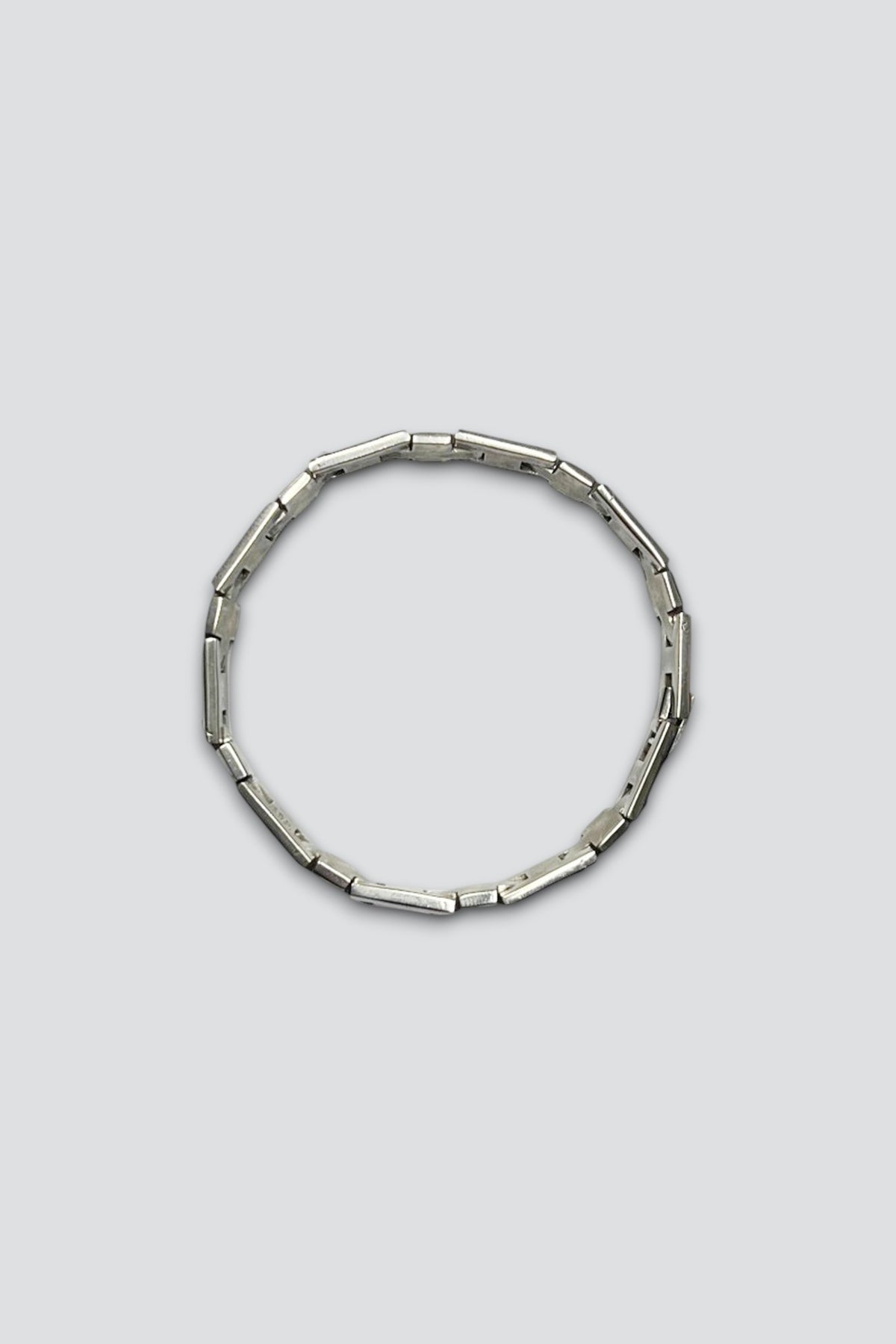Sterling Silver Wide Hinge Link Bracelet