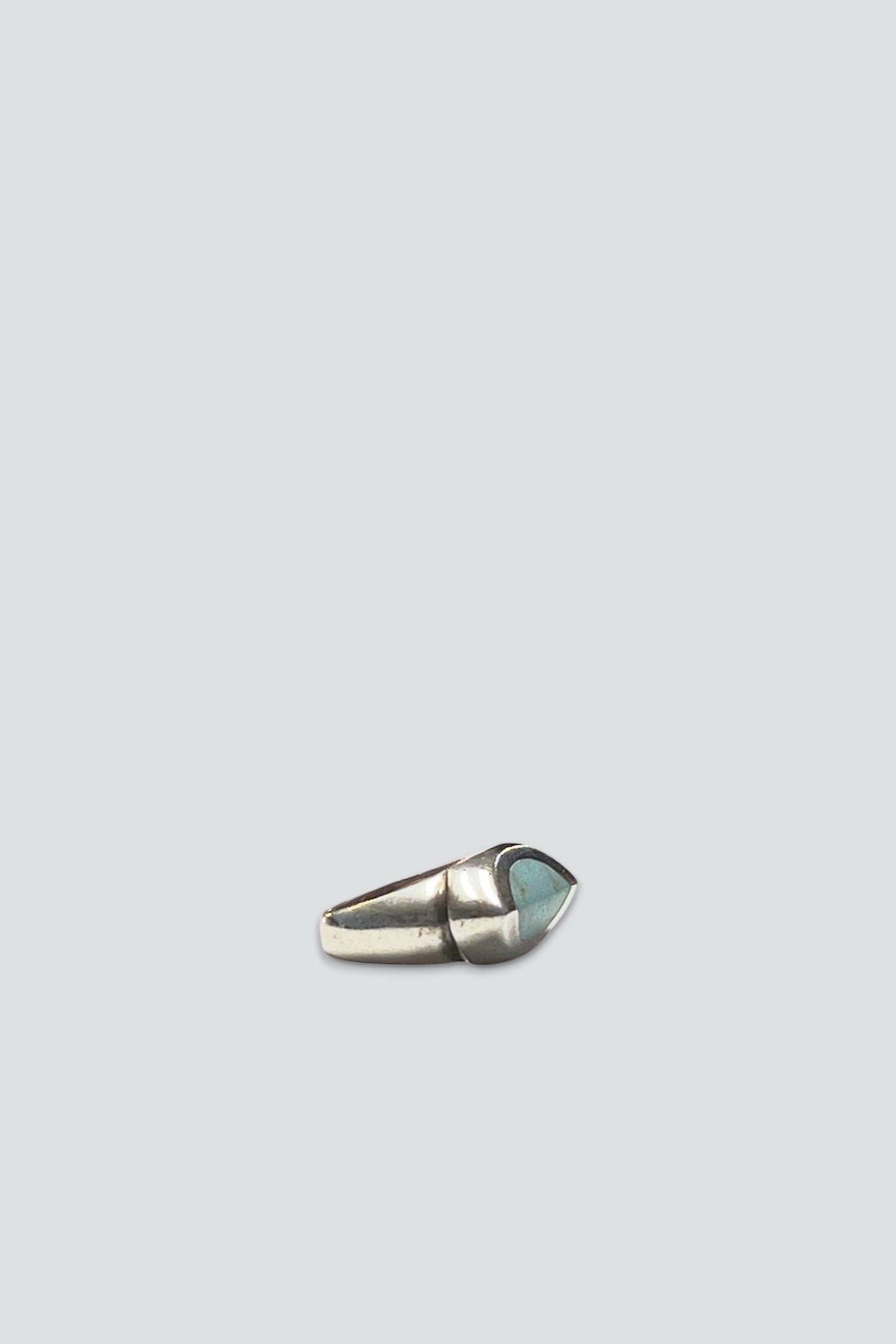 Sterling Silver Turquoise Pointed Oval Ring