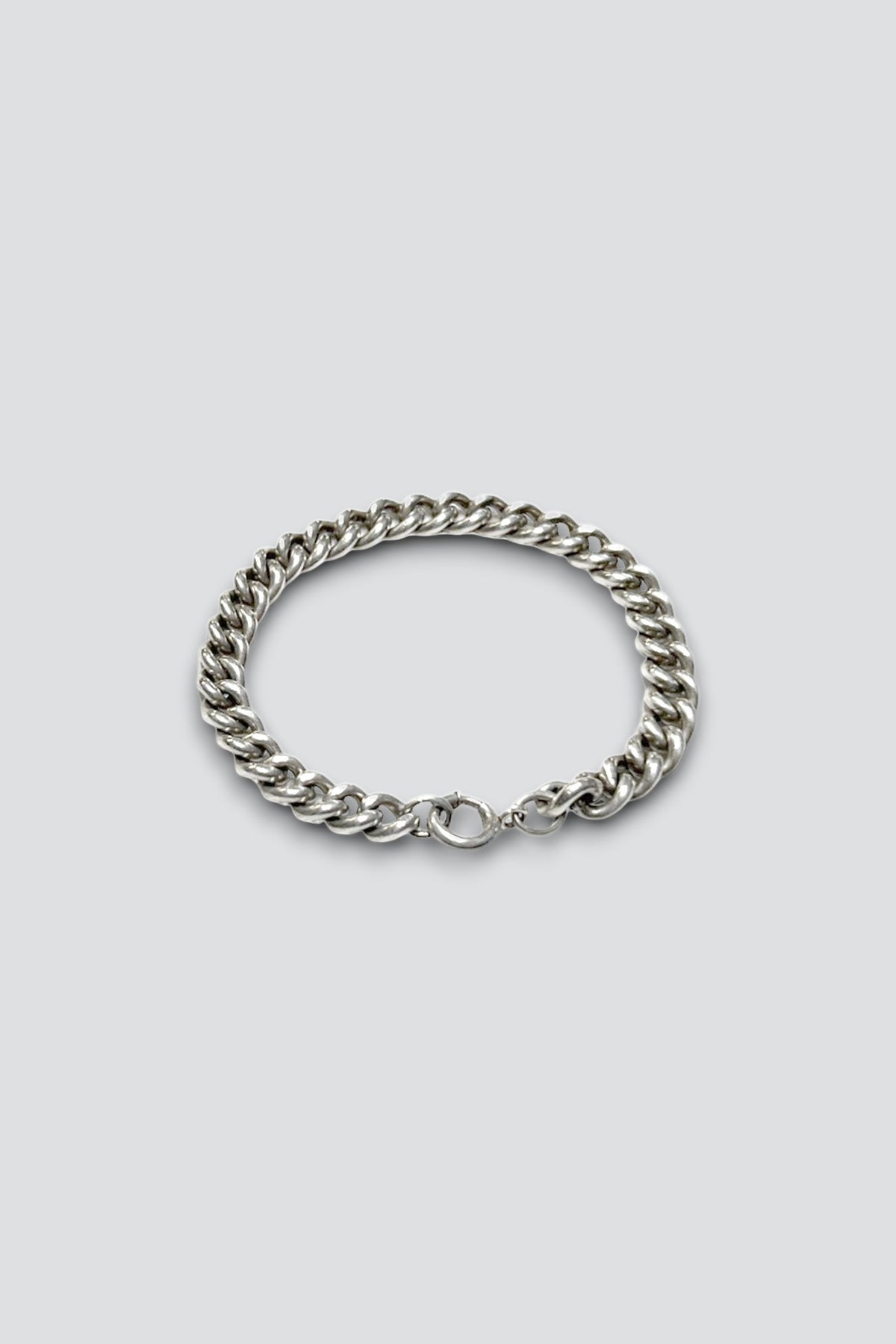 Sterling Silver Big Curb Chain Bracelet