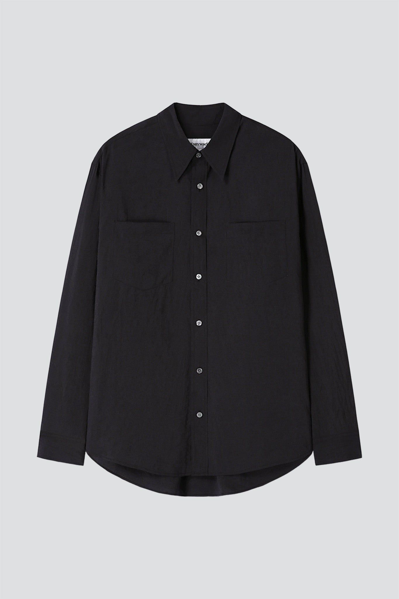 Black Silk Crepe Shirt