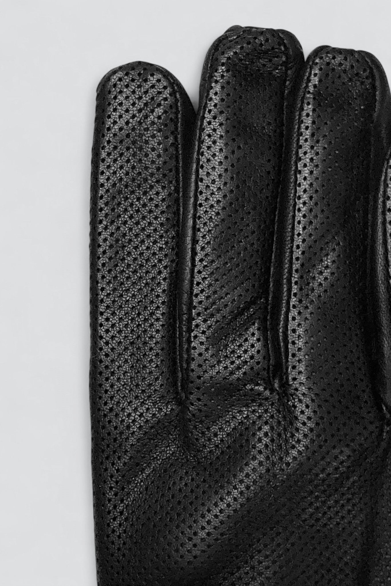 Black Perforated Leather M17/19 Gloves