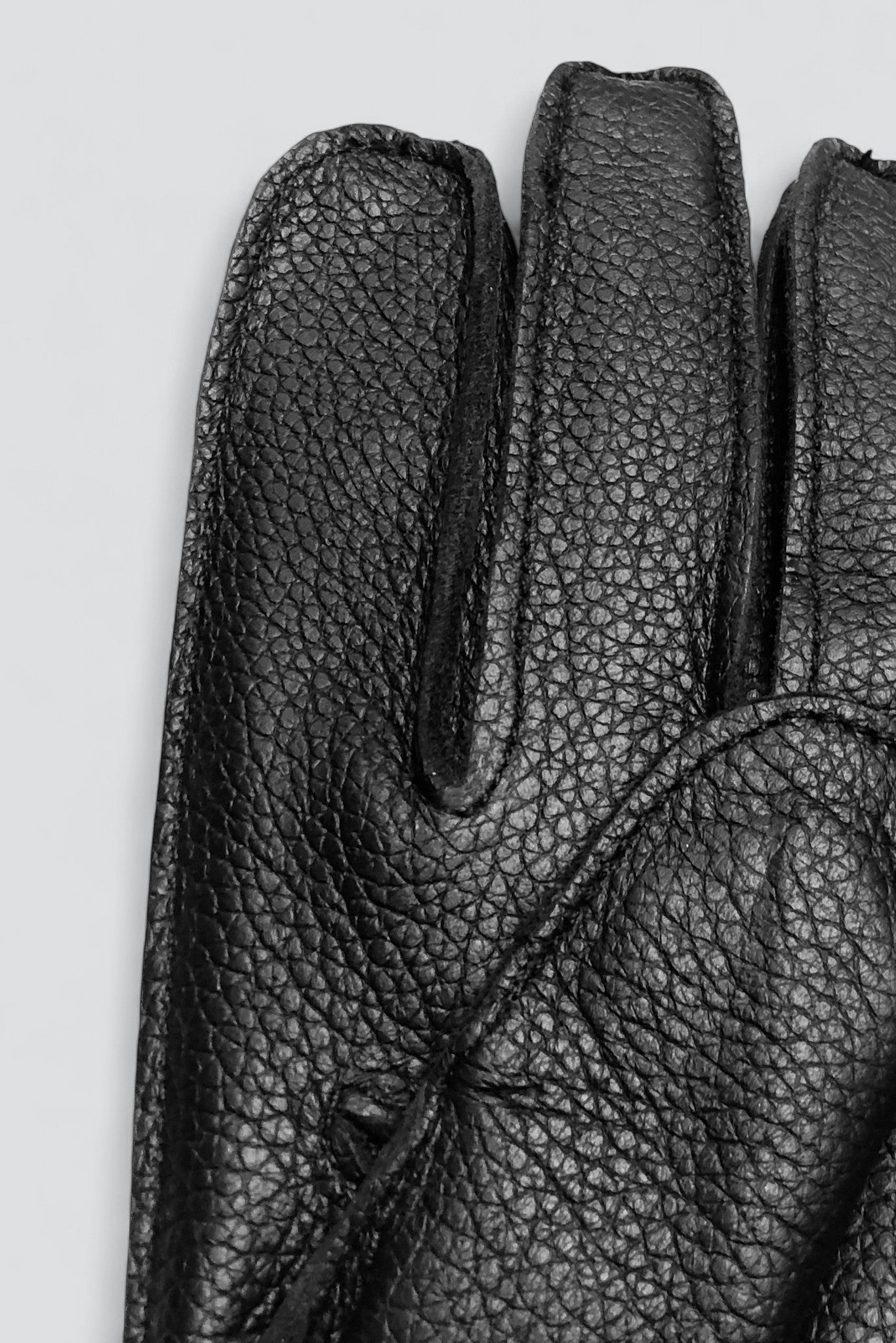 Black Leather 341 Snap Gloves