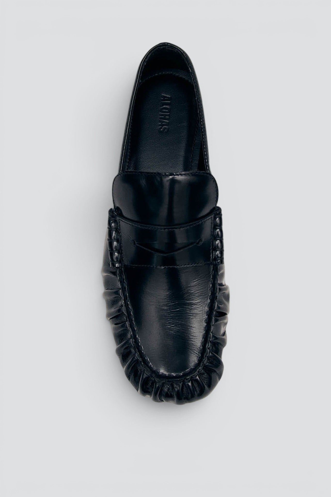 Black Leather Aven Loafers
